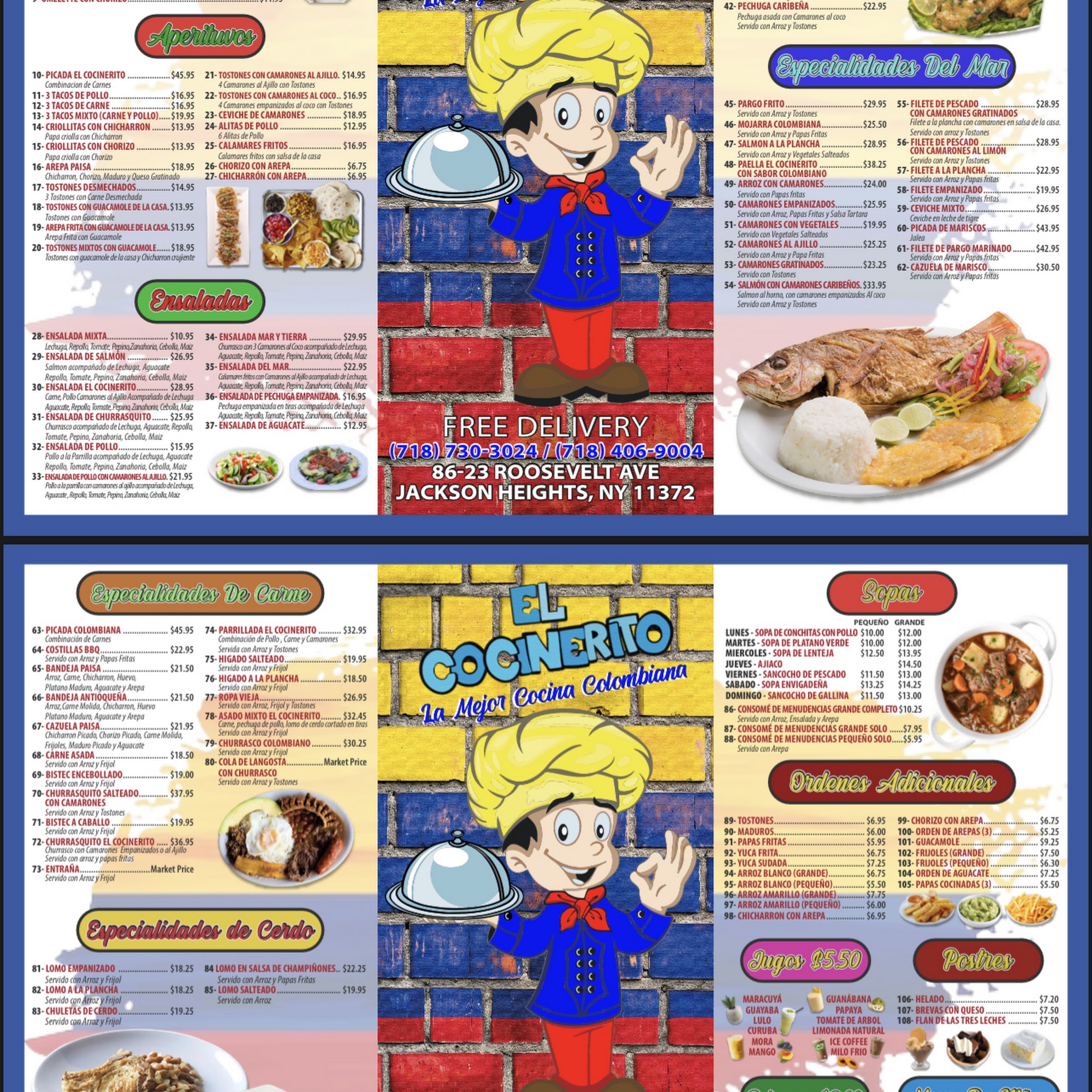 EL COCINERITO COLOMBIANO Menu