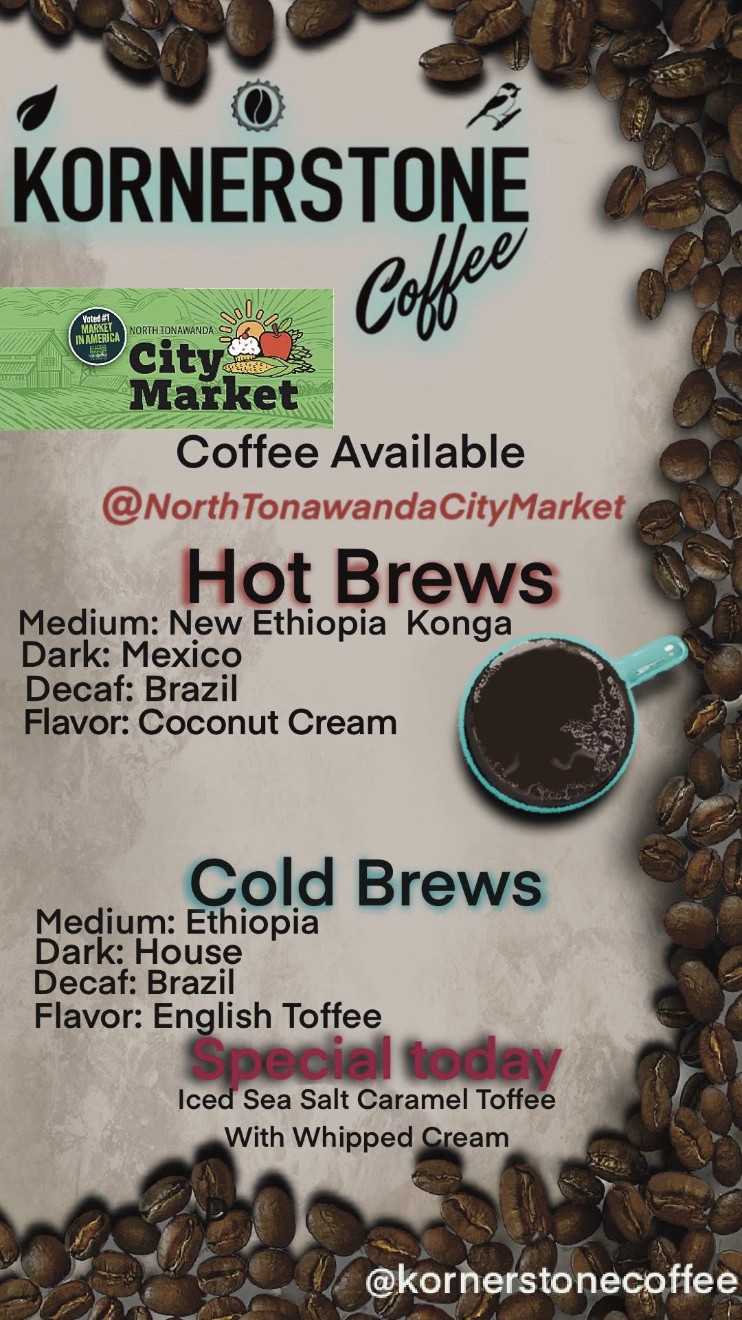 KORNERSTONE COFFEE Menu