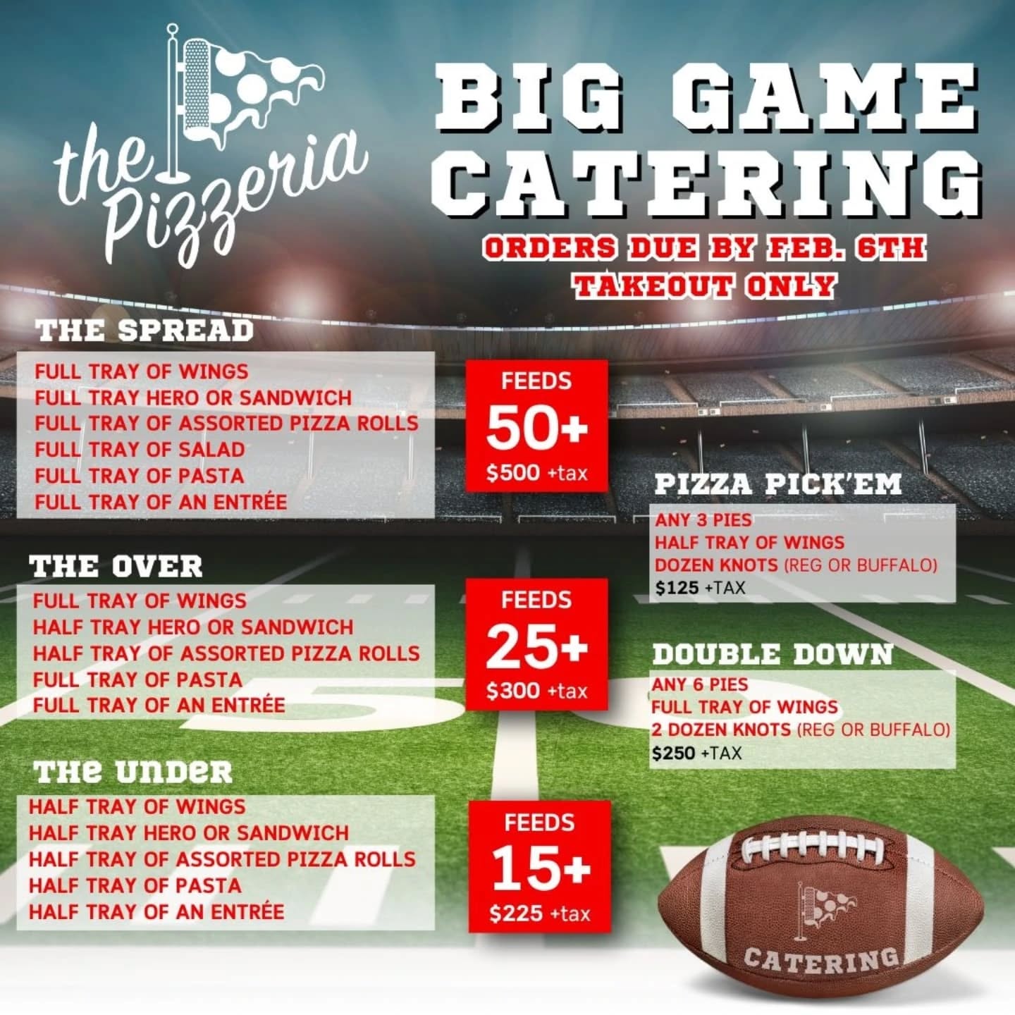 The Pizzeria of Lake Grove Menu