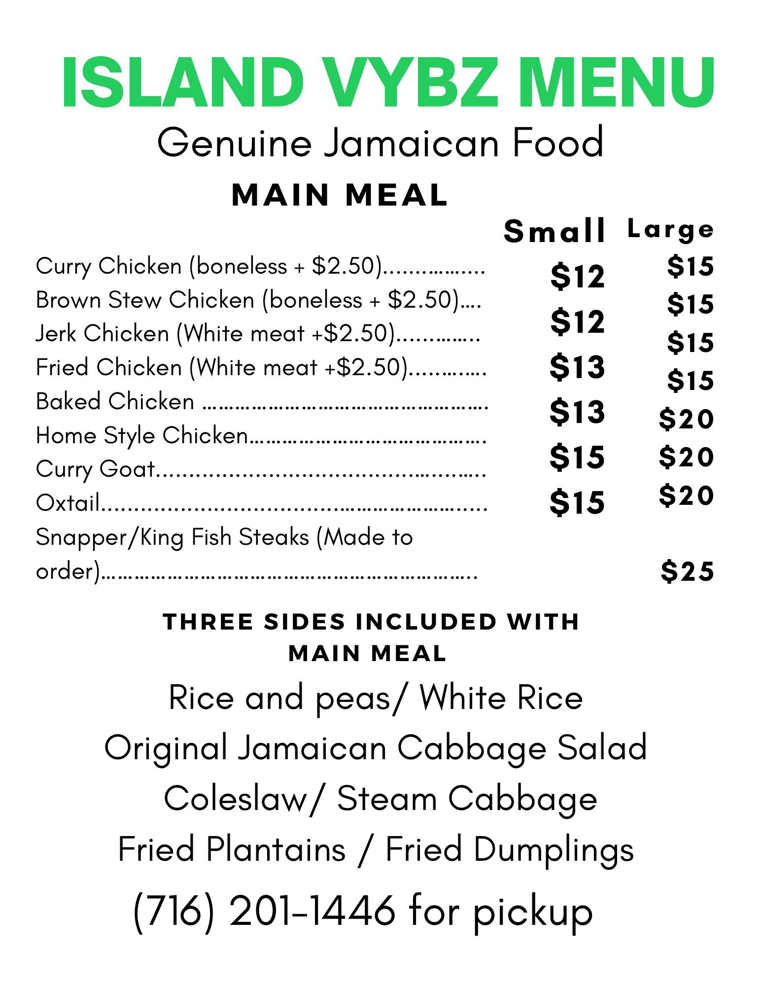 Islandvybz Menu