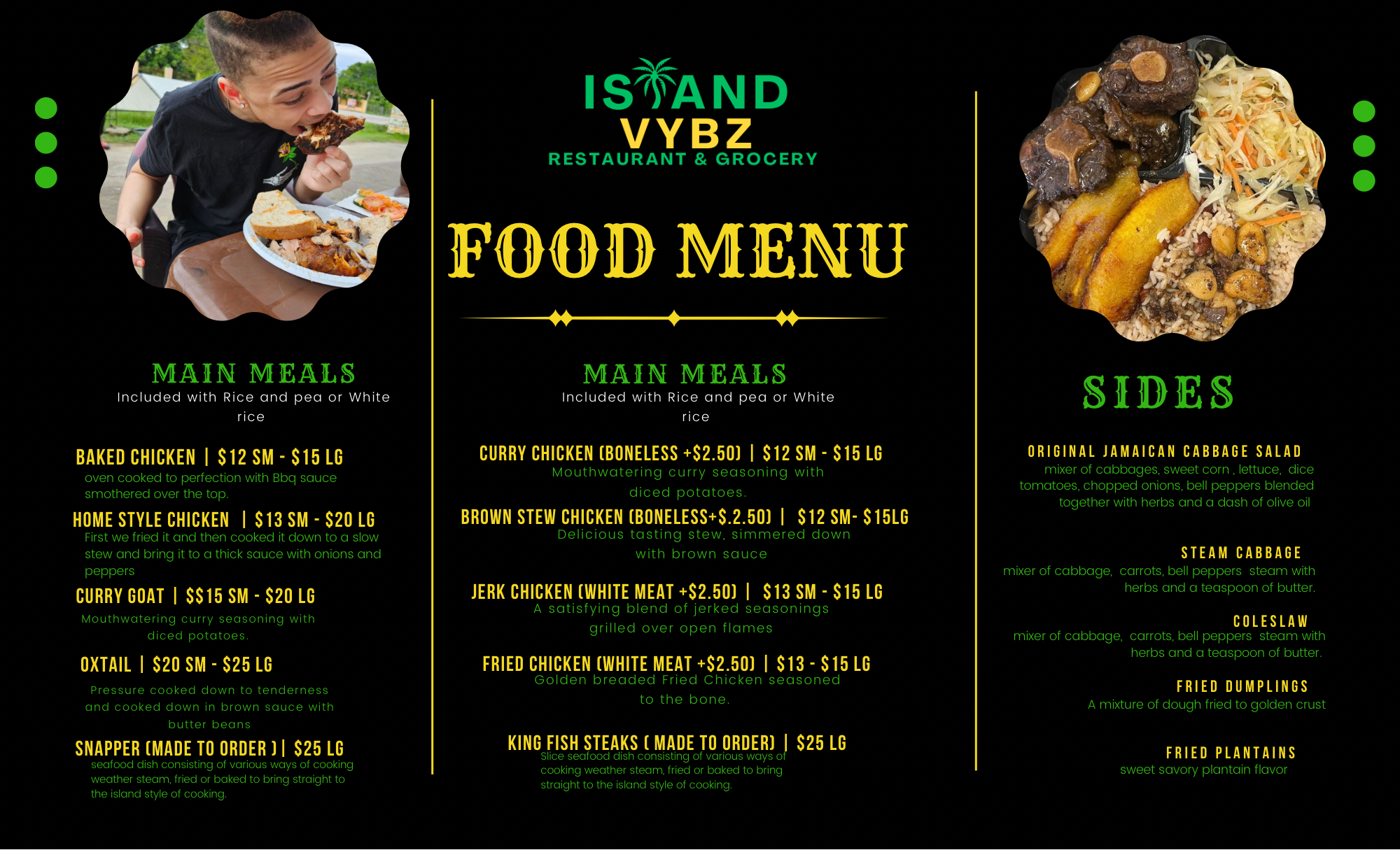 Islandvybz Menu