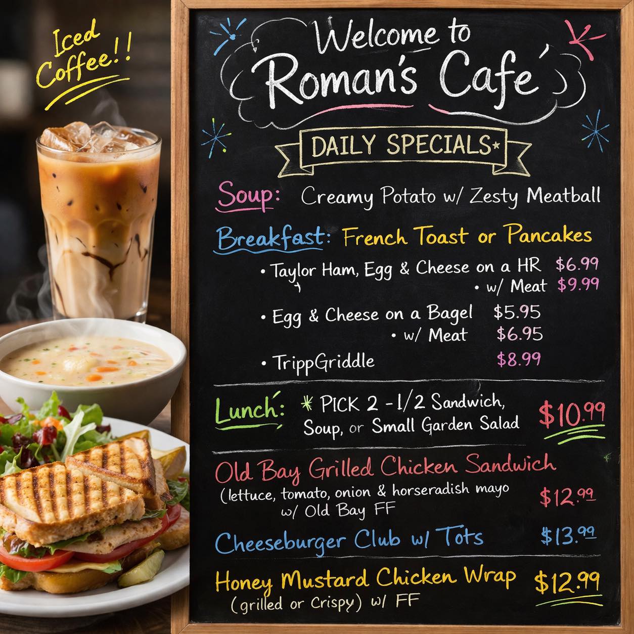 Romans Cafe Menu