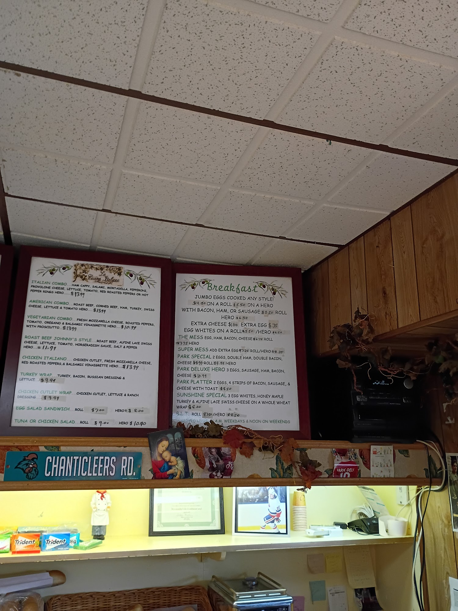 Park Delicatessen Menu