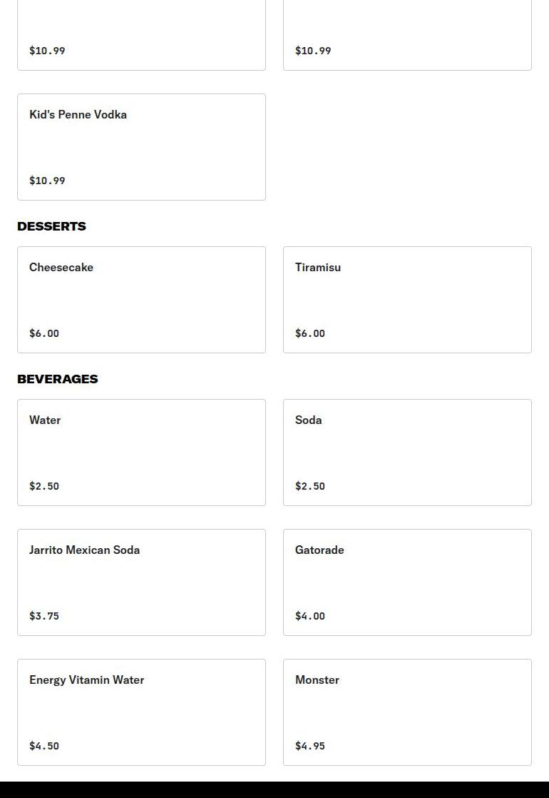 Soprano’s Pizza Menu