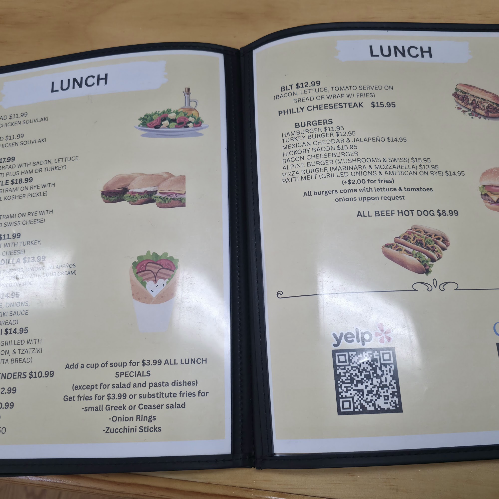 Davids Diner & Deli Menu
