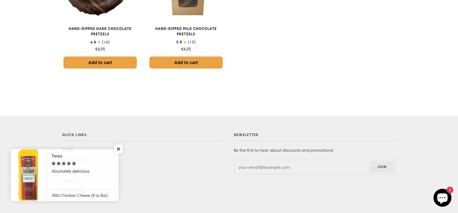 Martin's Pretzel Bakery Menu