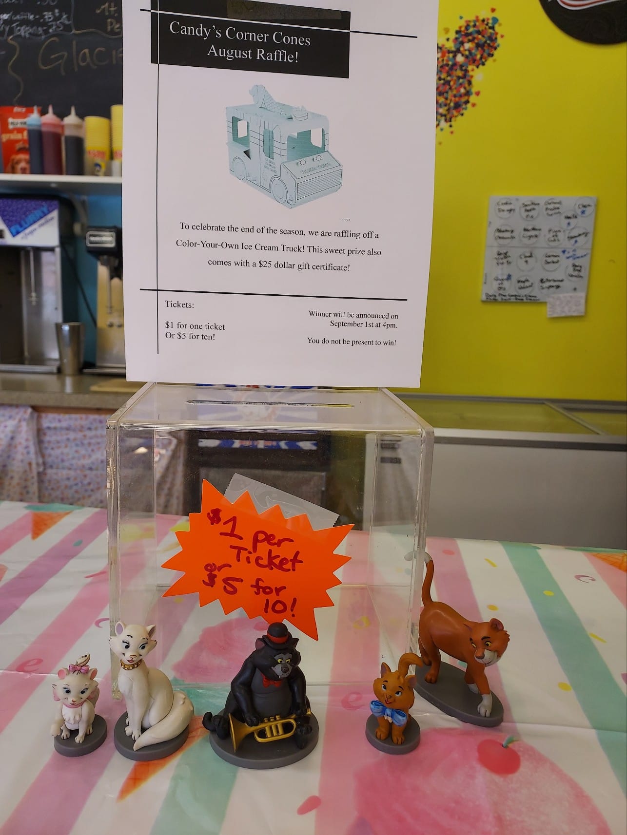 Candy’s Corner Cones Menu