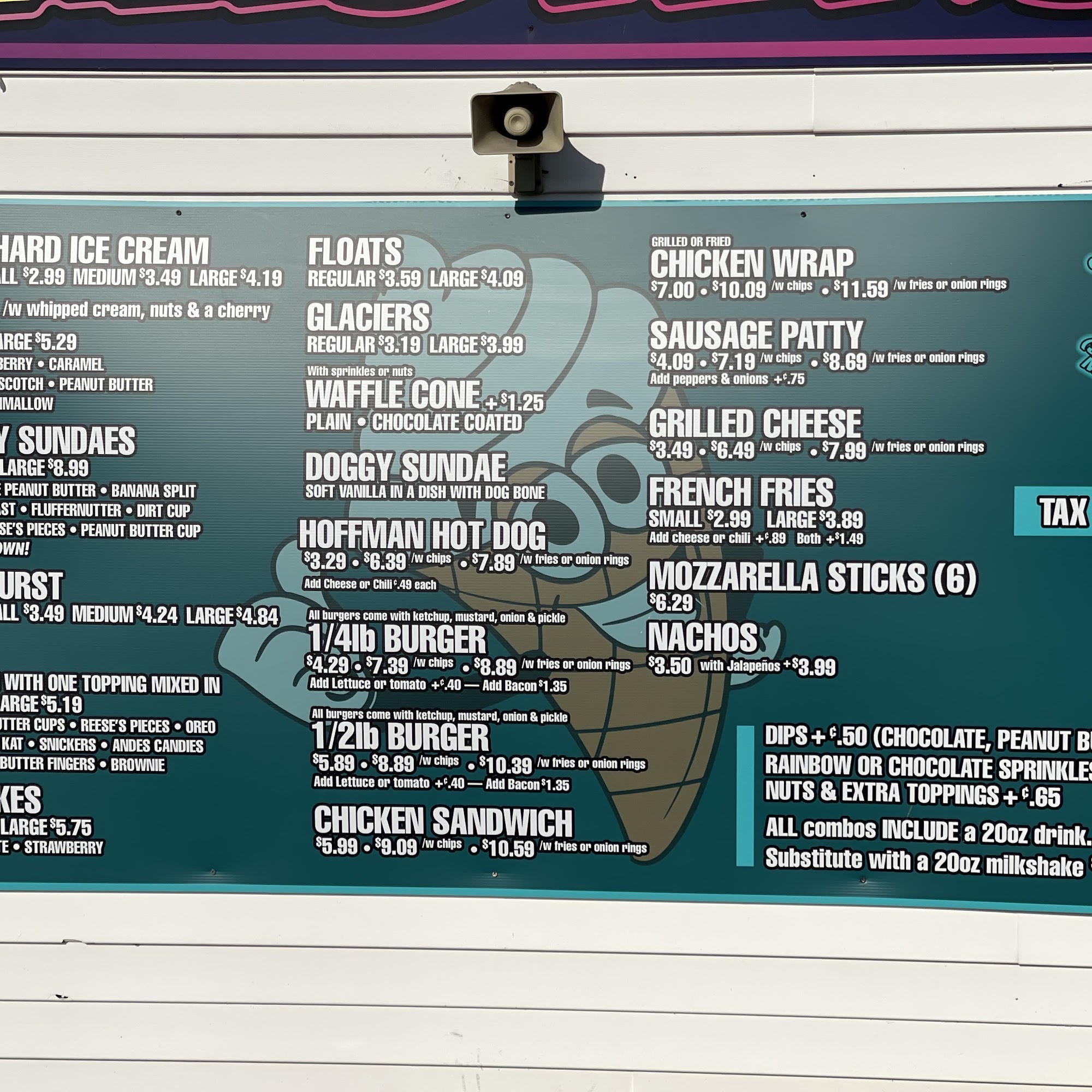 Cone Masters Menu