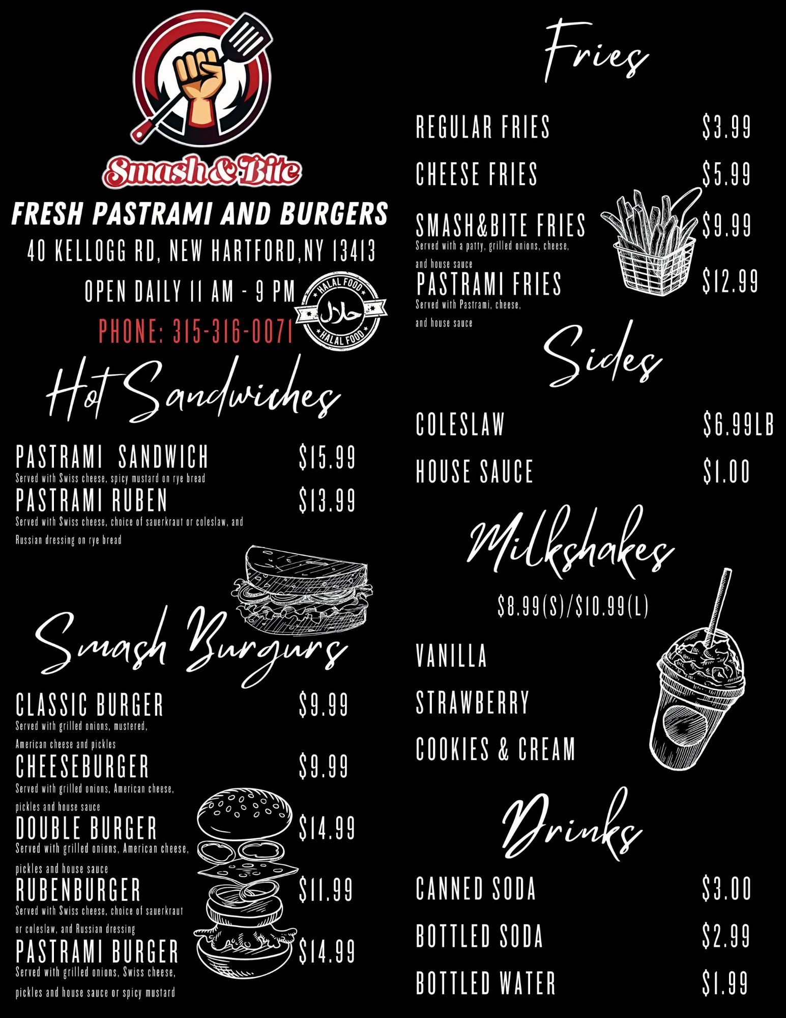 Smash & Bite Menu