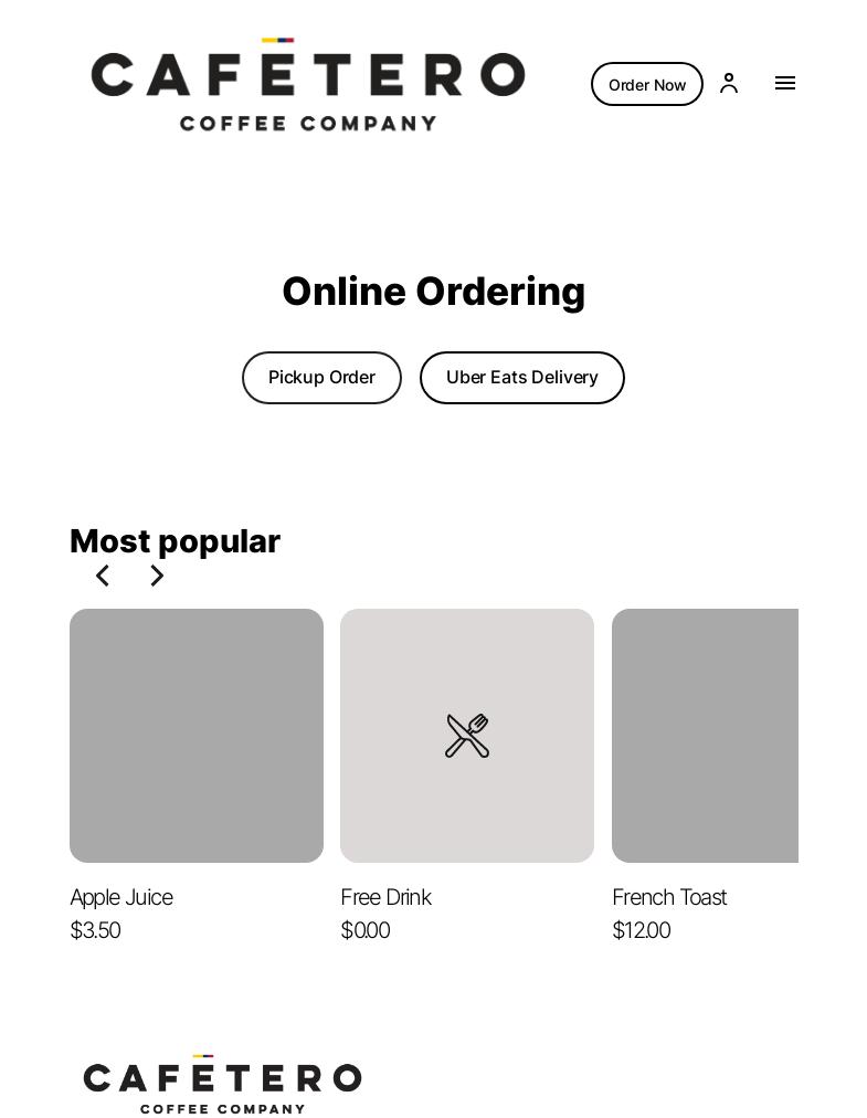 Cafetero Menu