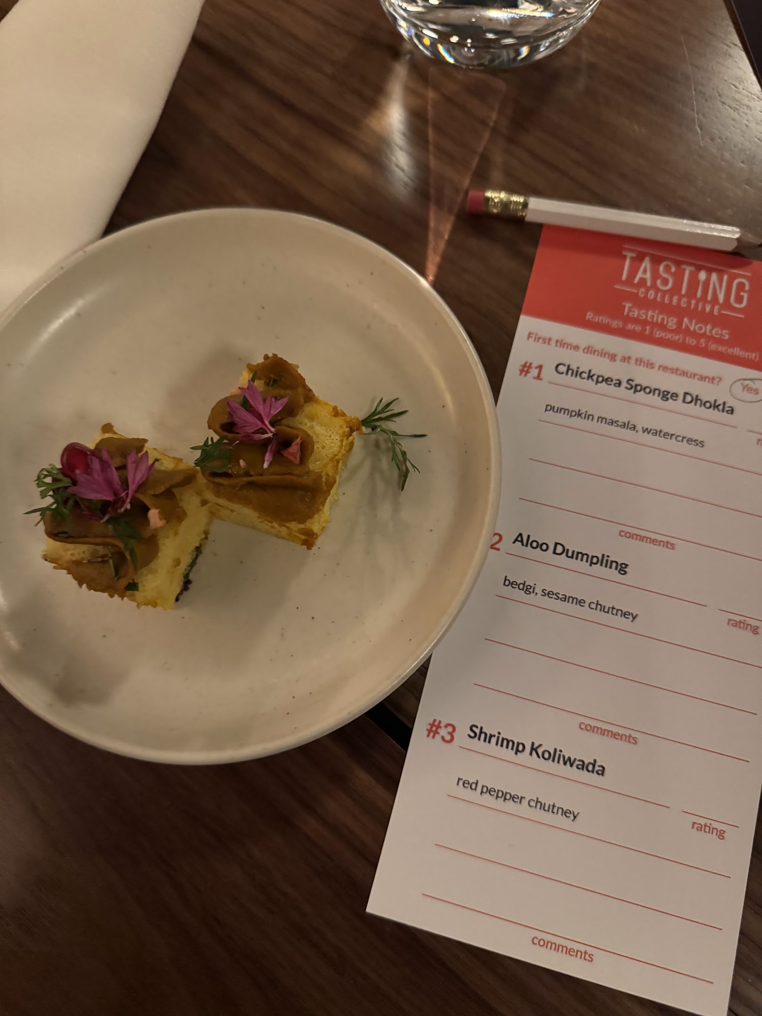 Passerine Menu