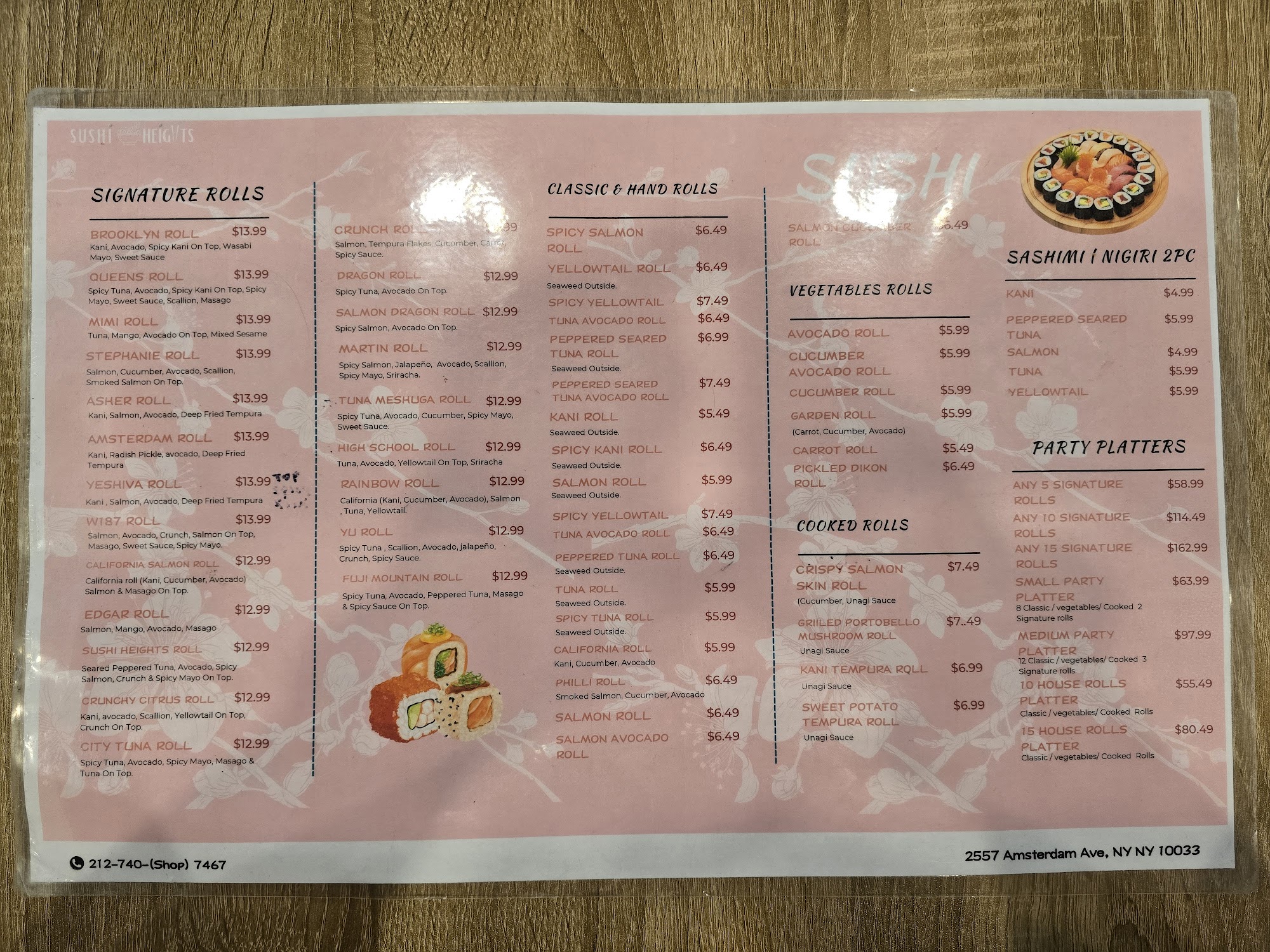 Sushi Heights Menu