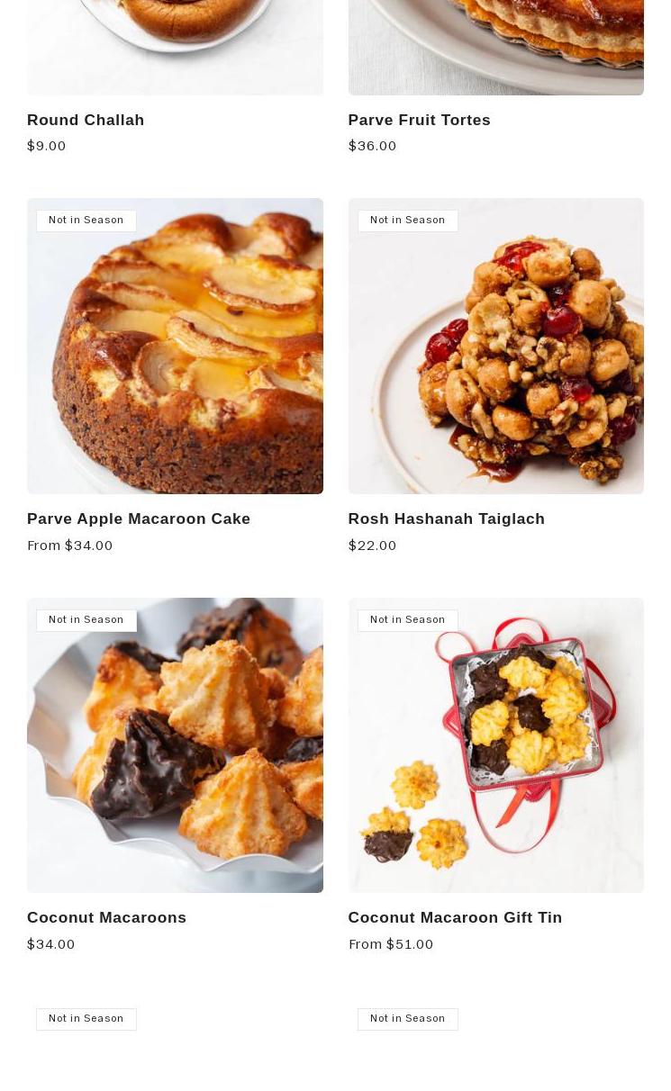 William Greenberg Desserts Menu