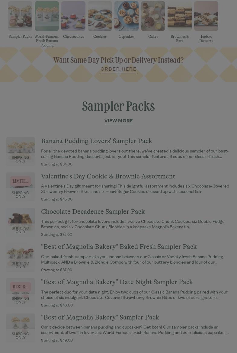 Magnolia Bakery Menu