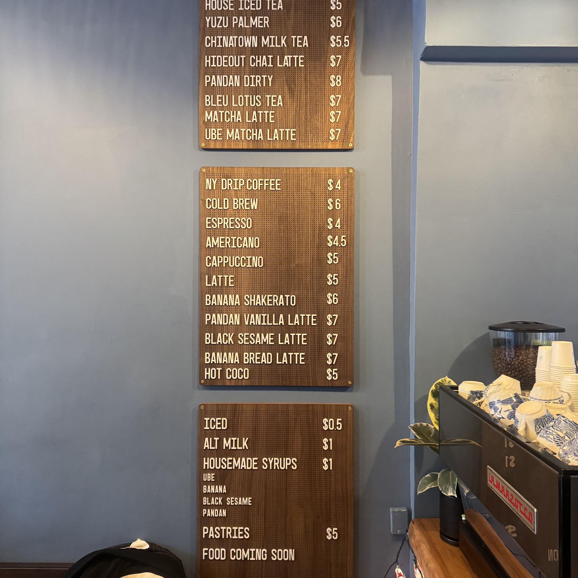 Le Lotus Bleu Café Menu