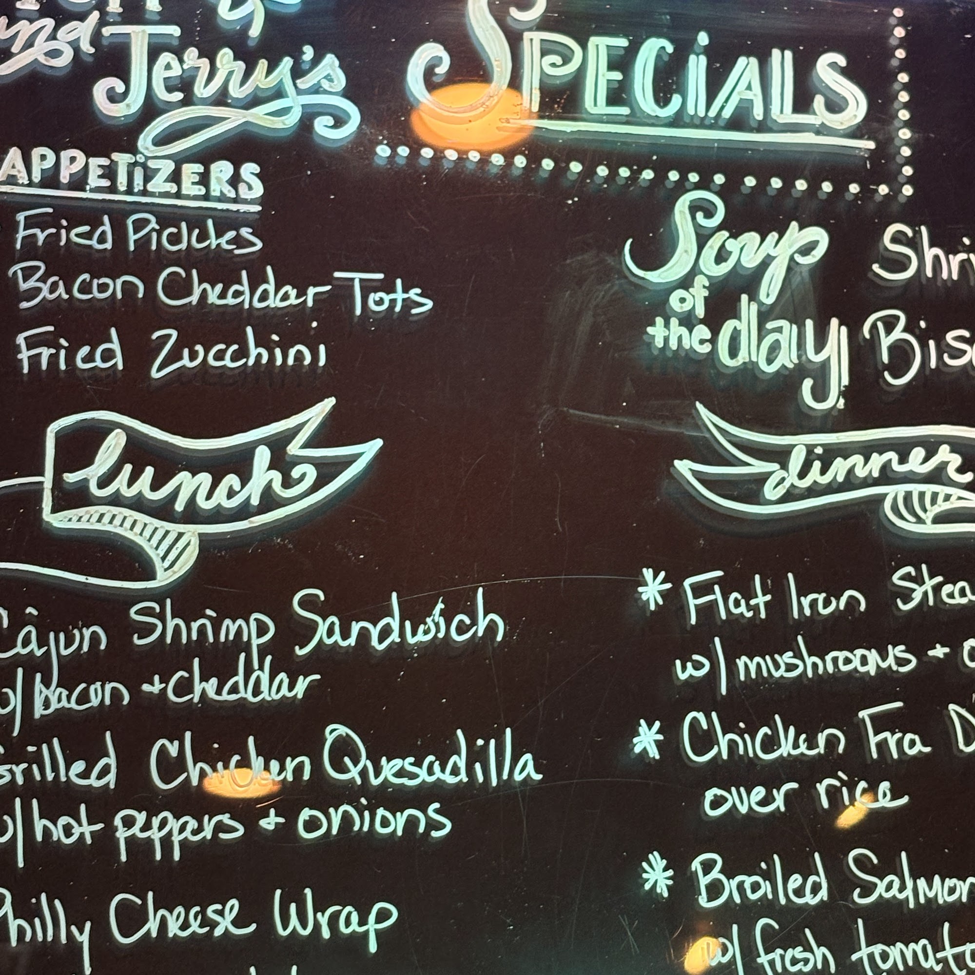 Tom and Jerry's Menu