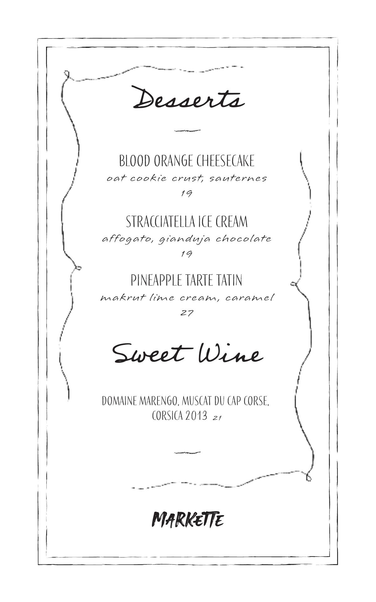Markette Menu