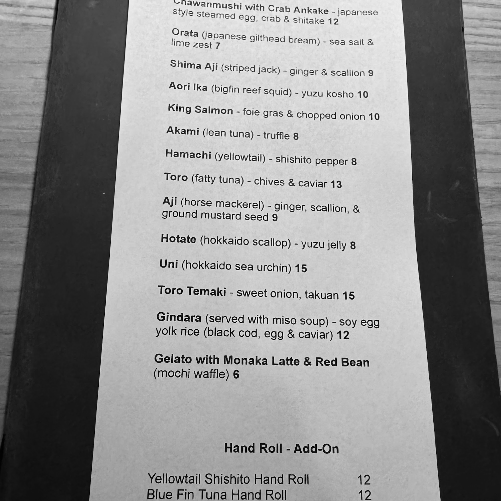 SoZo Sip Bar + Omakase Menu