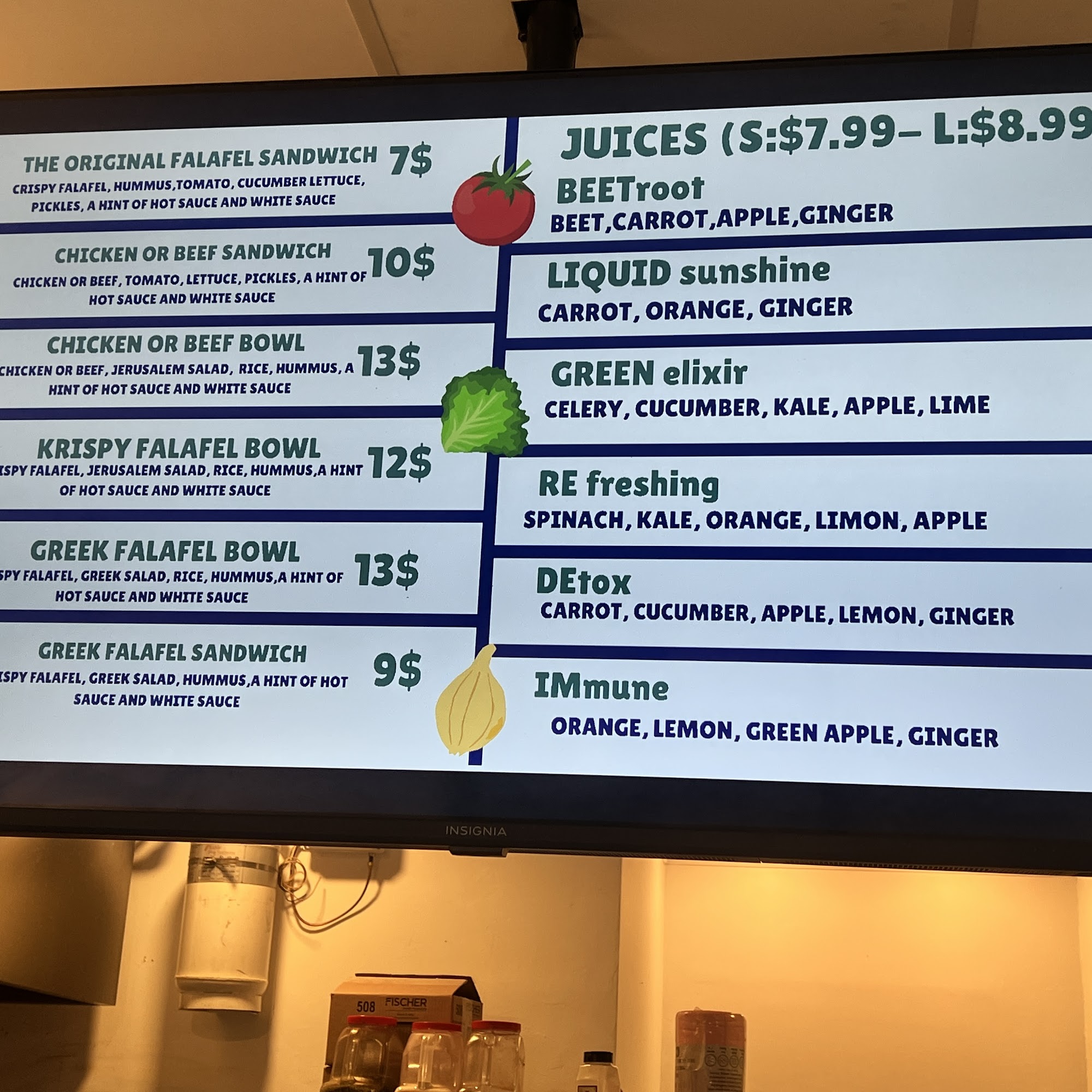 Krispy Chickpea Menu