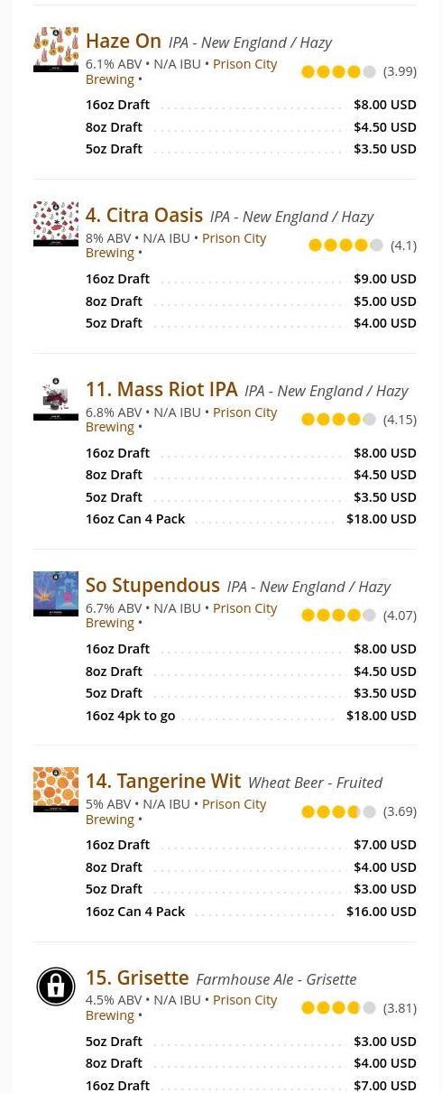 Lunkenheimer Craft Brewing Co. at Sodus Bay Bridge Menu