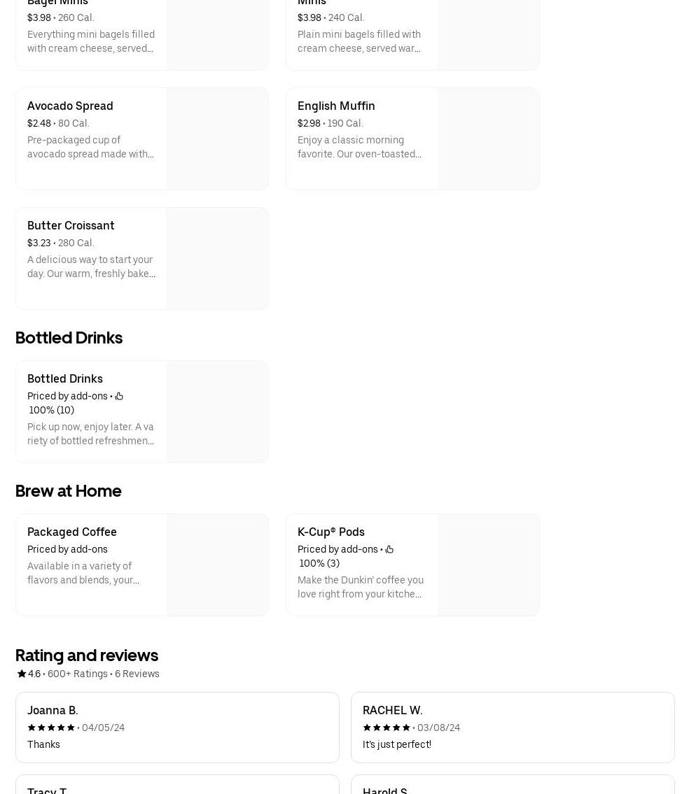 ATM Dunkin Donuts - 3151 Lawson Boulevard. Menu
