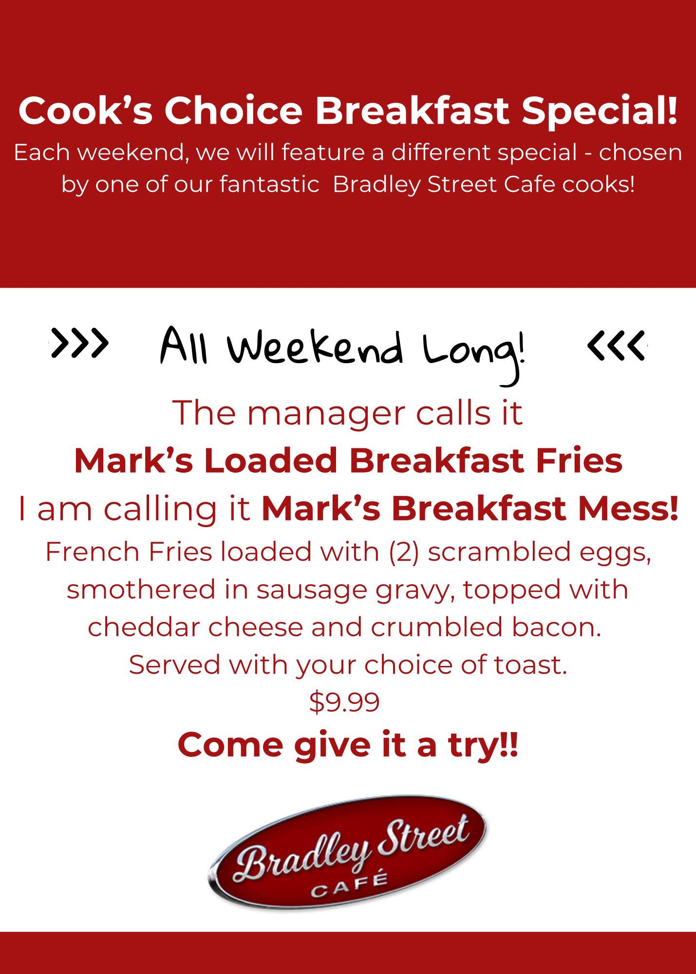 Bradley Street Cafe Menu