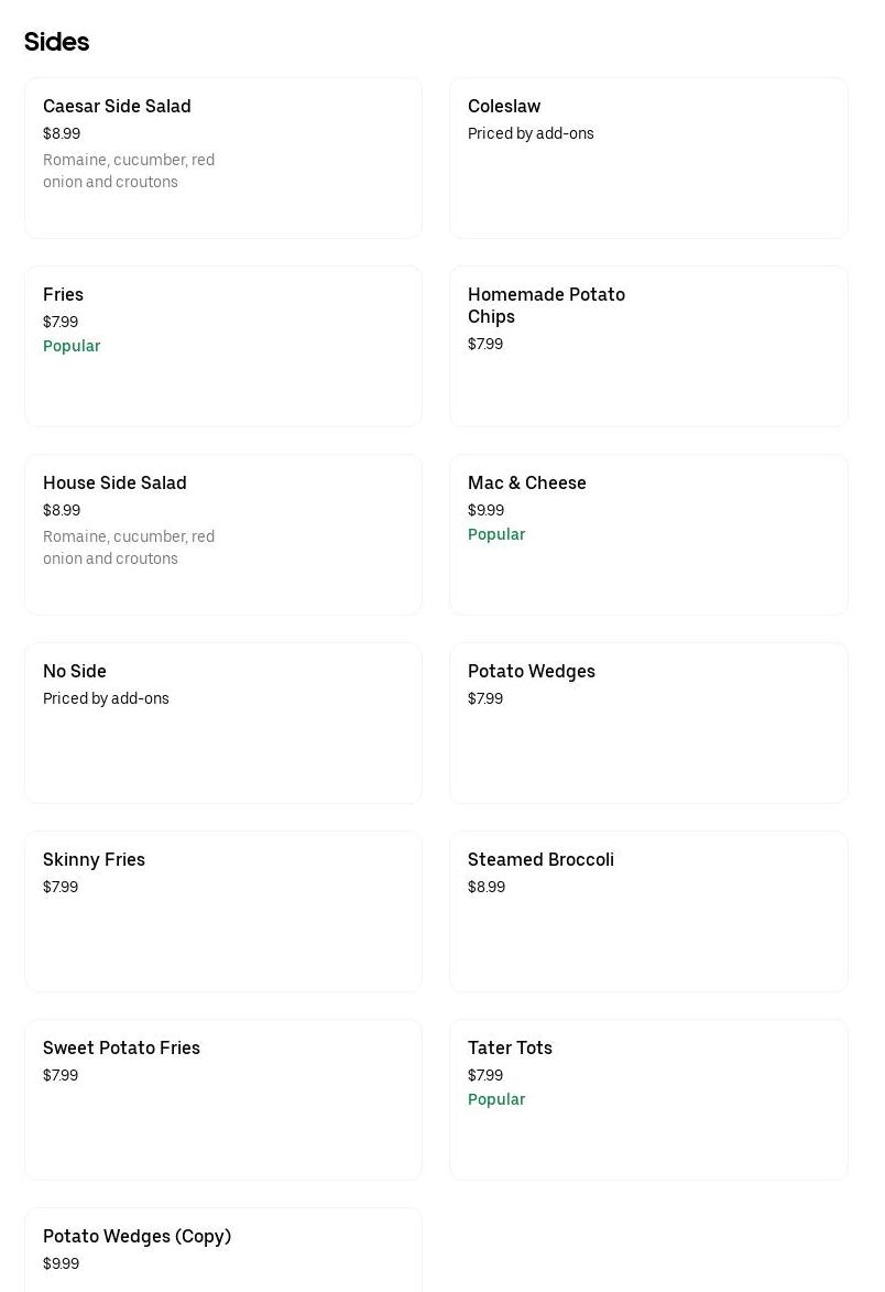 The 19th Hole Indoor Golf Menu