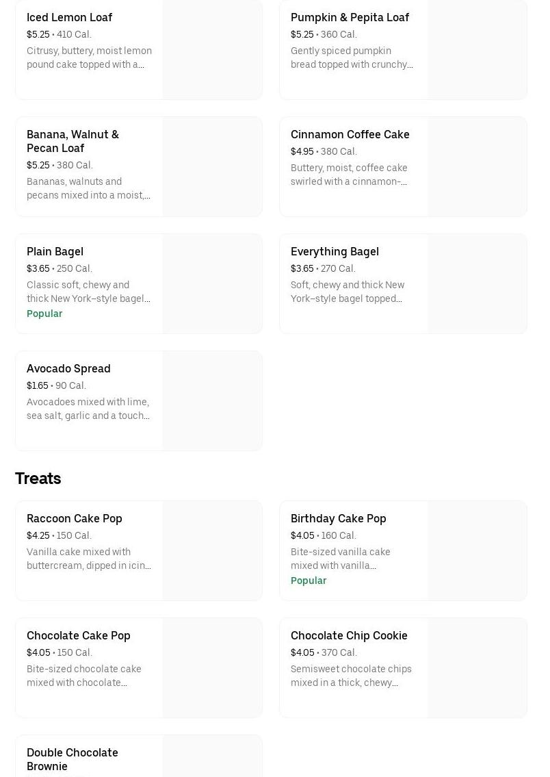 Starbucks Menu