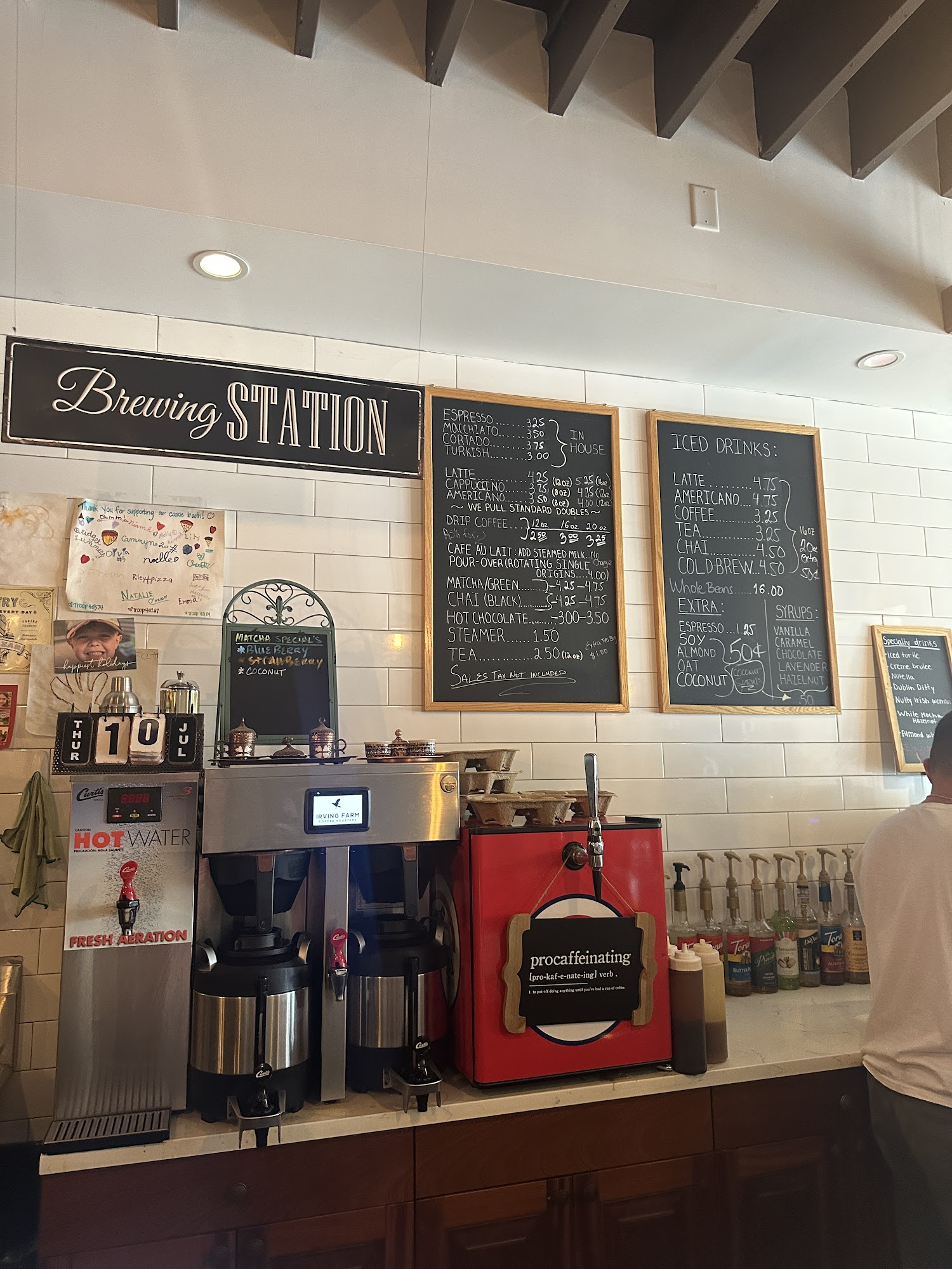 Dean's Coffee Co. Menu