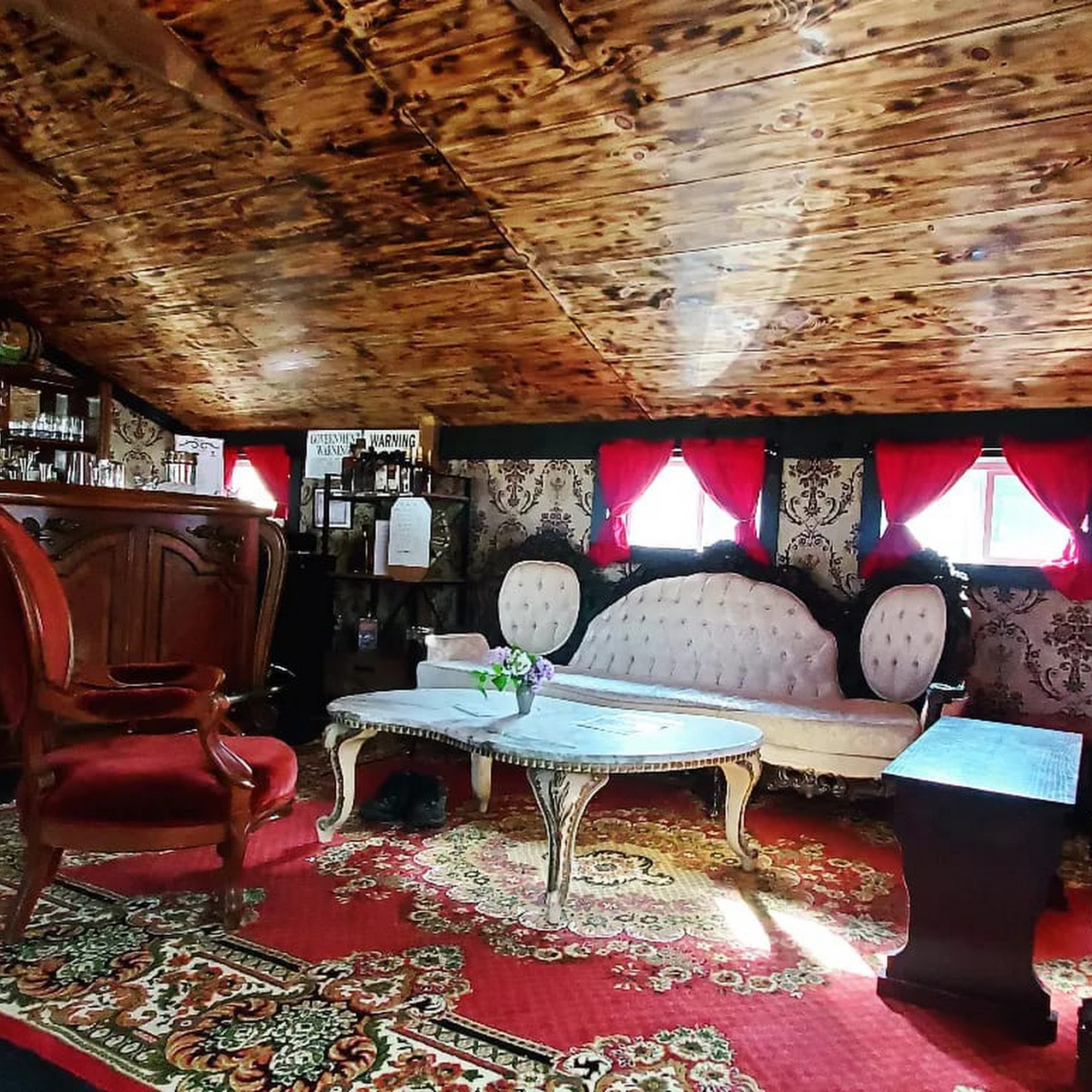 Speakeasy Motors Whiskey Co Tasting Room at Liquid Mercantile Distillery Pine Bush