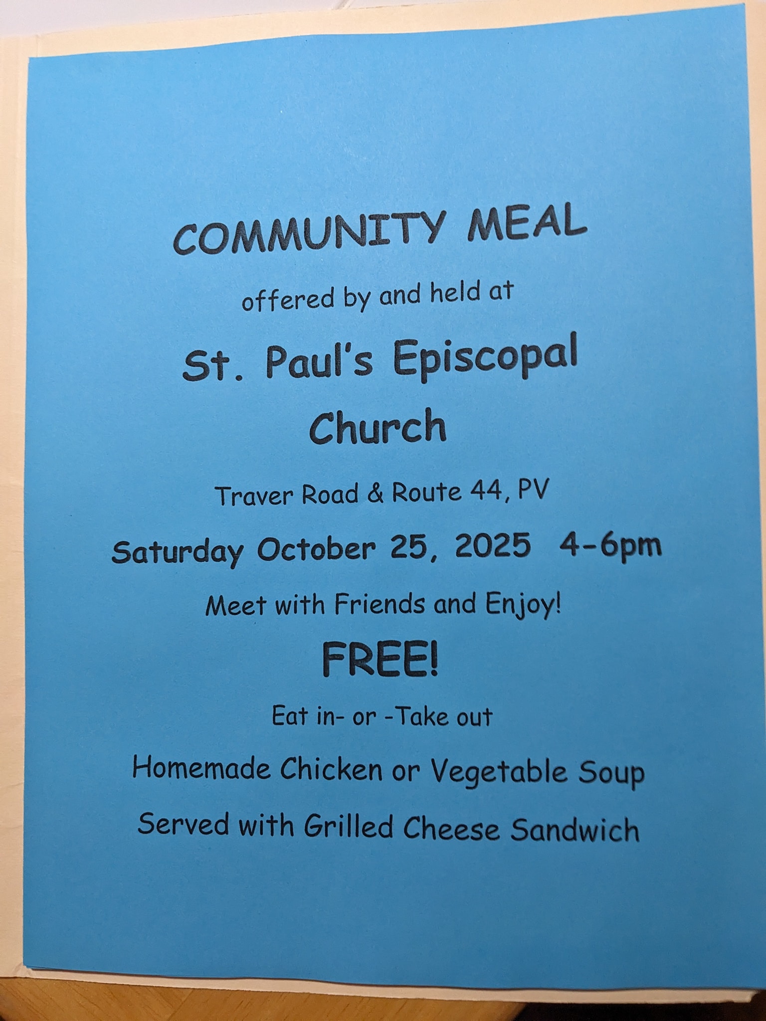 Pam's Bun and Run Menu