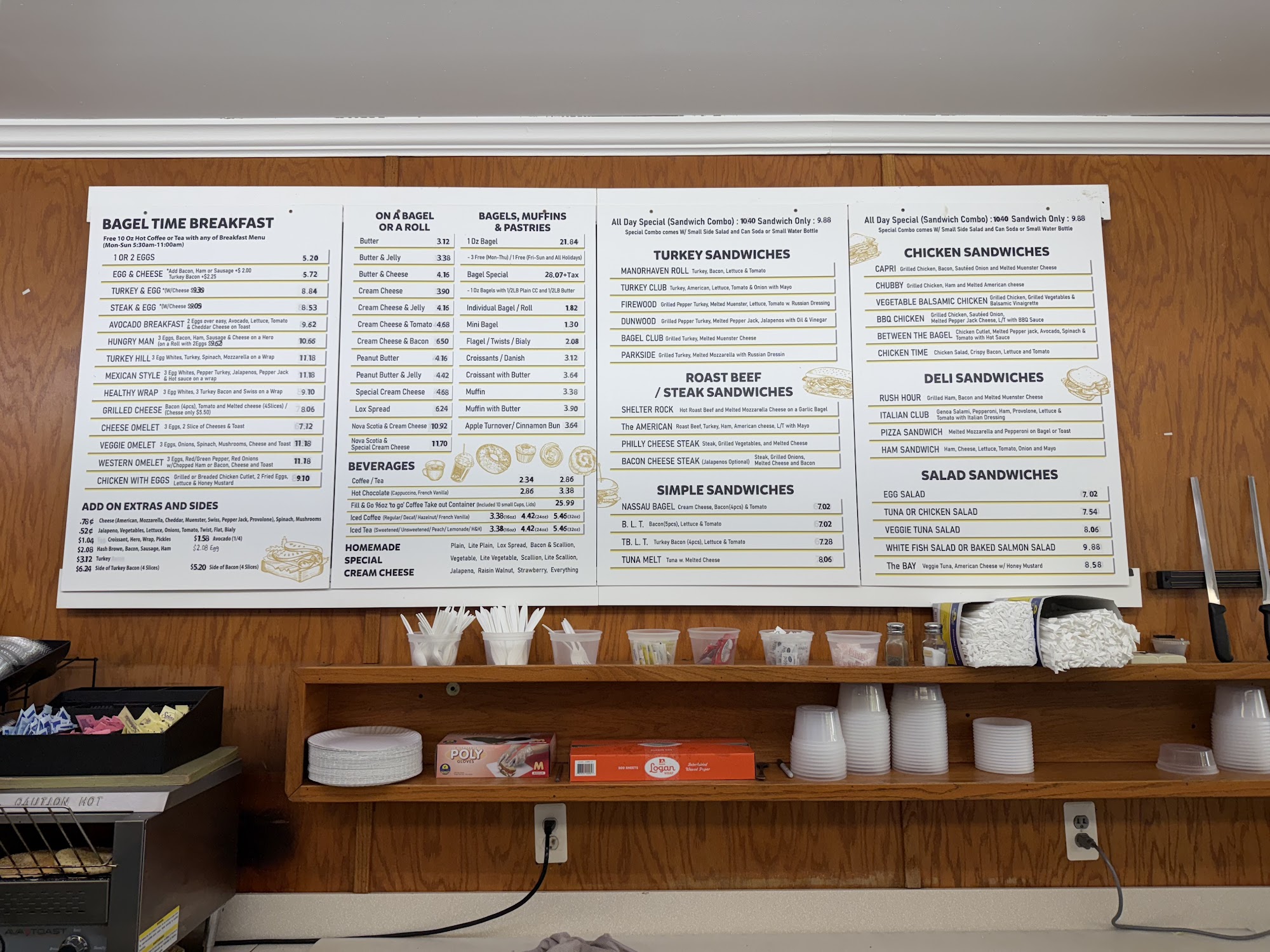 Bagel Time Menu
