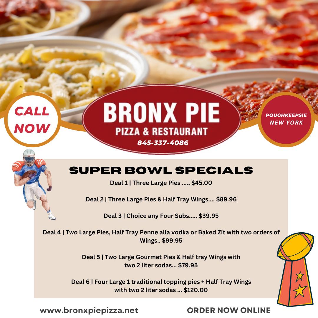 Bronx Pie Pizza Menu