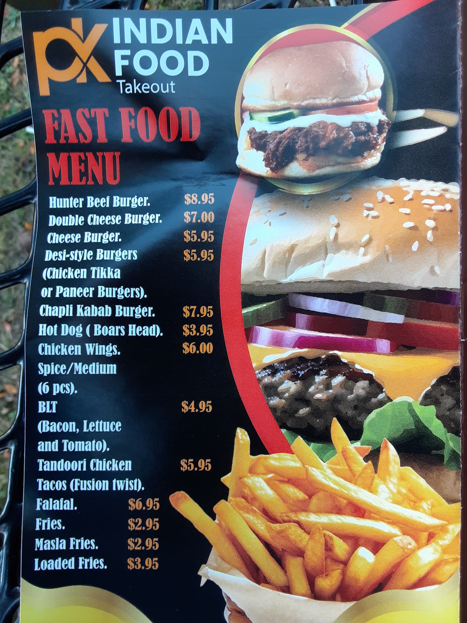 PK Deli Menu