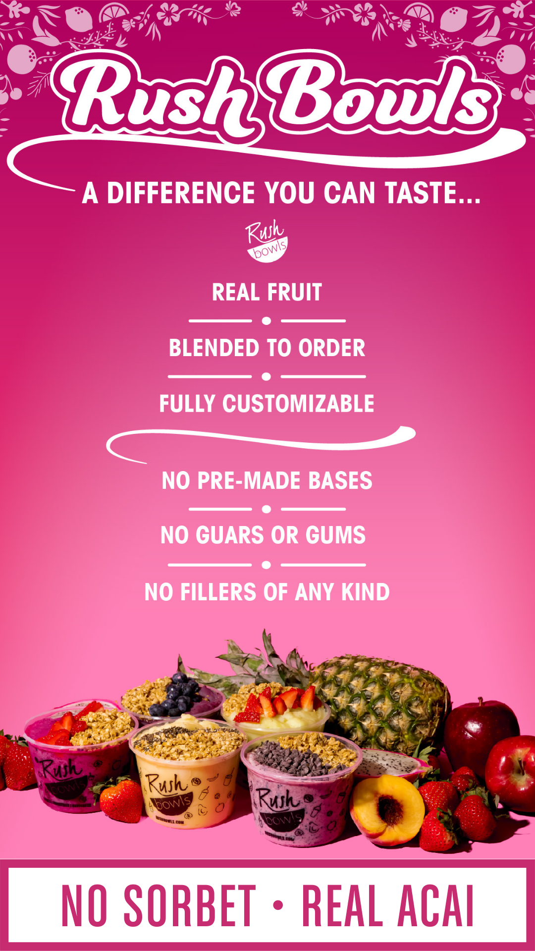 Rush Bowls Menu
