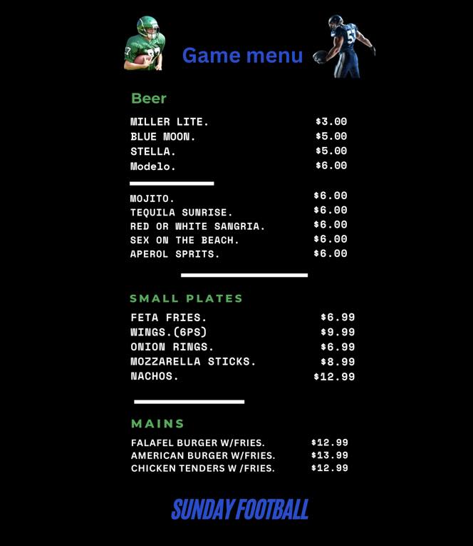 Hudson Valley Falafel Menu