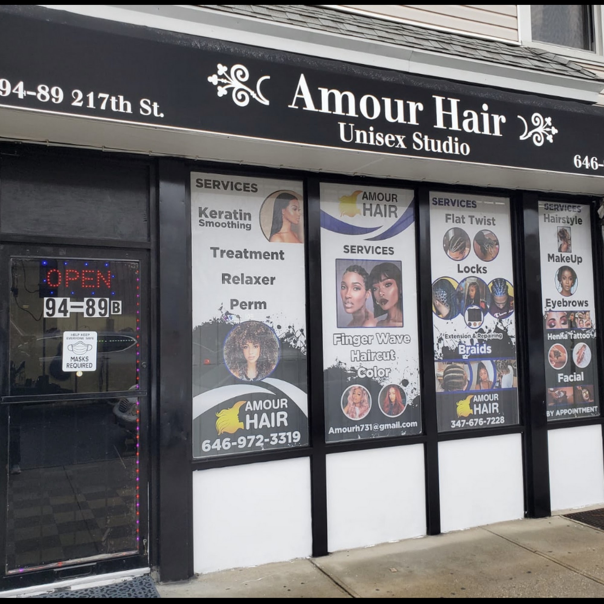 Amour Hair Unisex Studio 94-89 217th St, Queens Village New York 11428