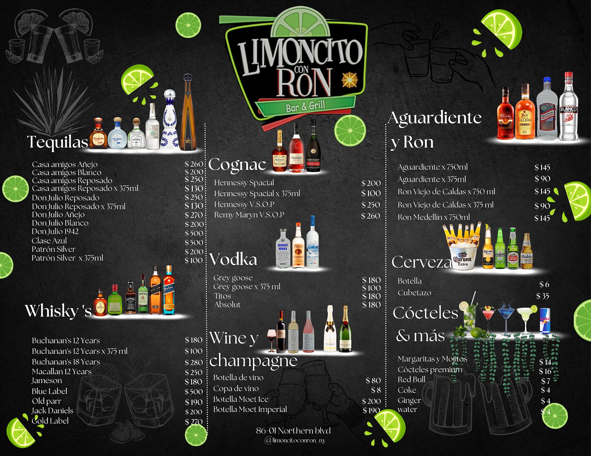Limoncito con Ron Menu