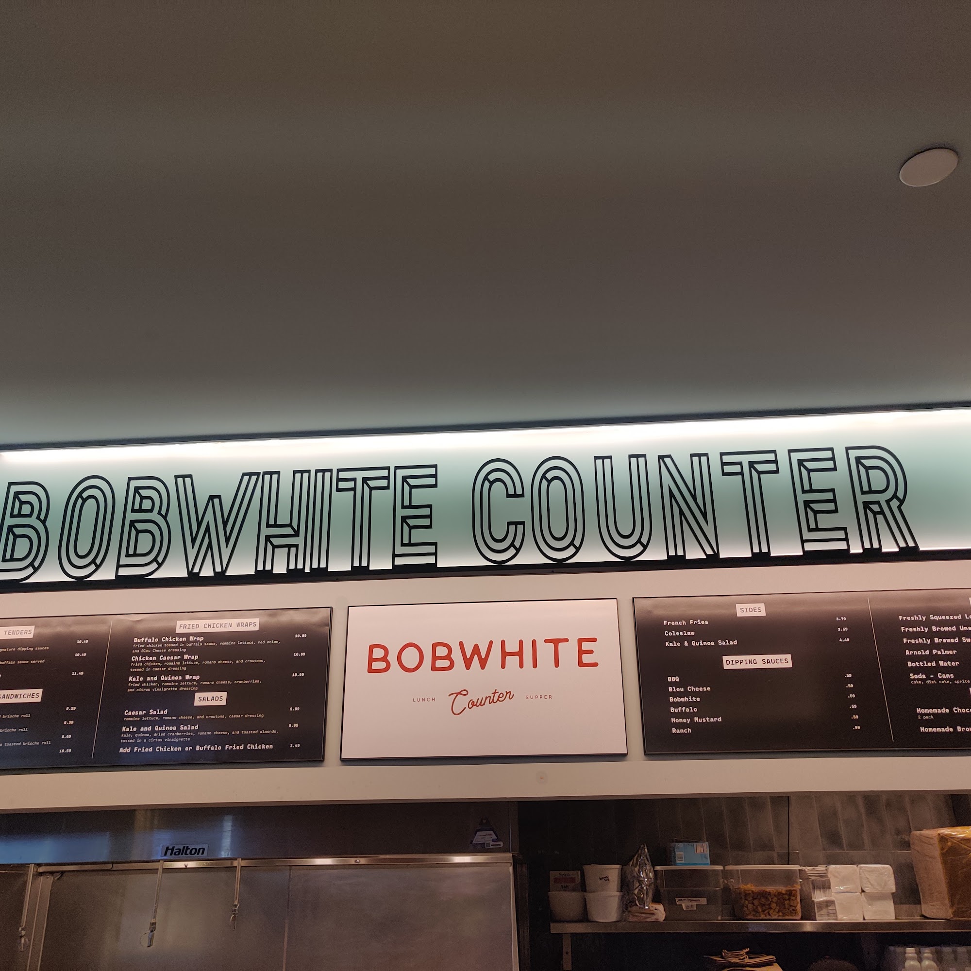 Bobwhite Counter Menu