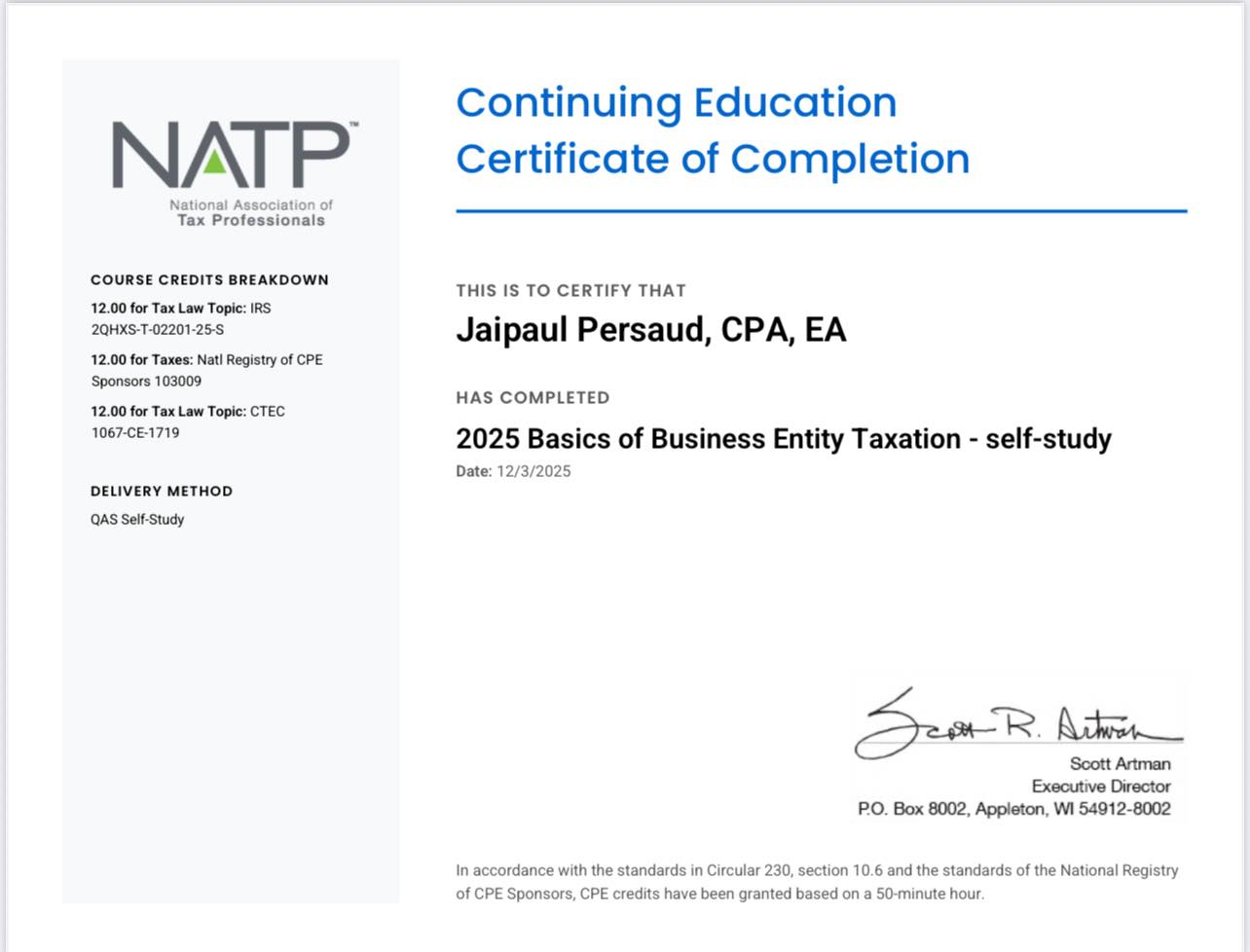 Persaud Tax Consulting Inc