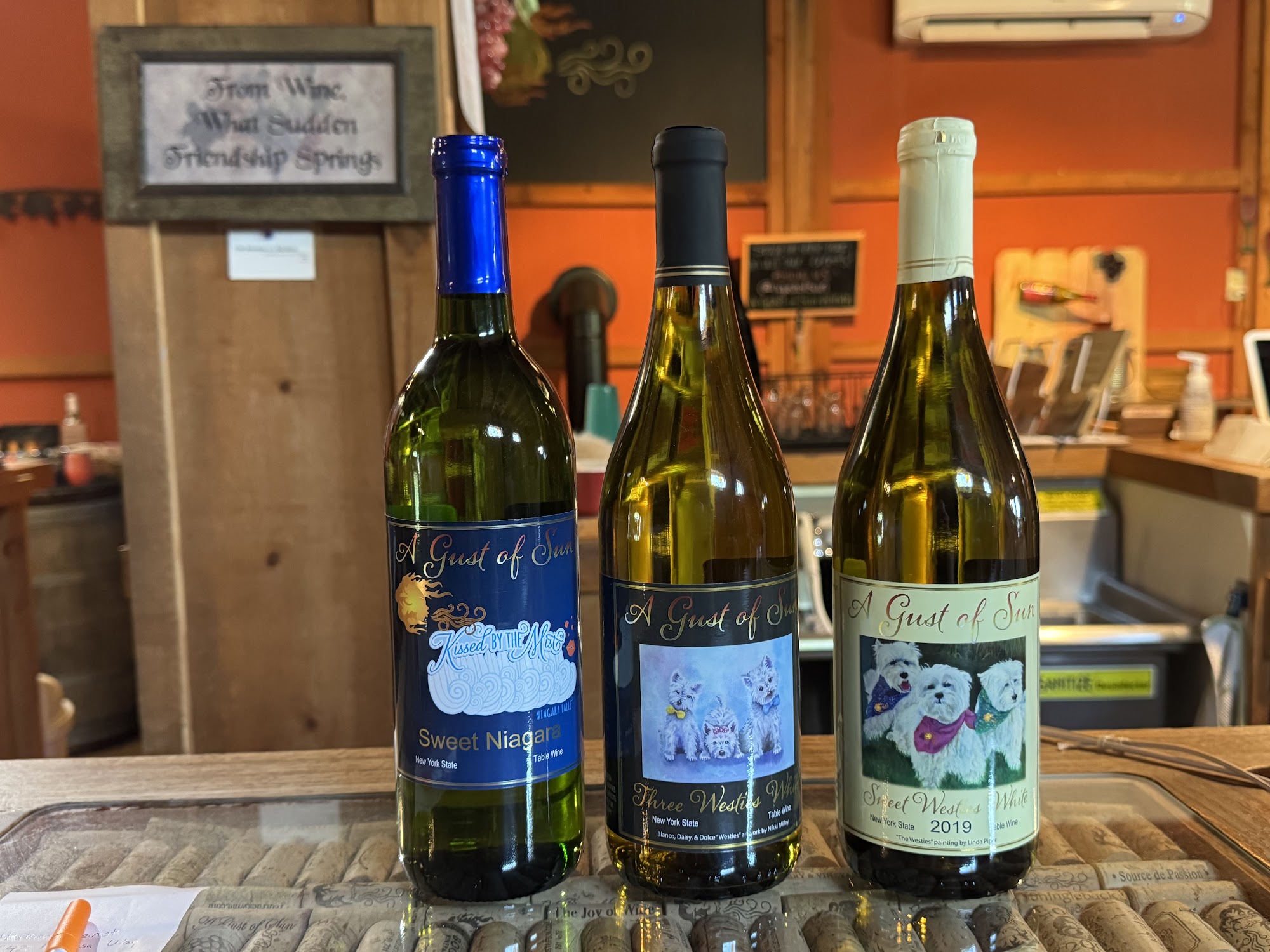 A Gust of Sun Winery & Vineyard Menu