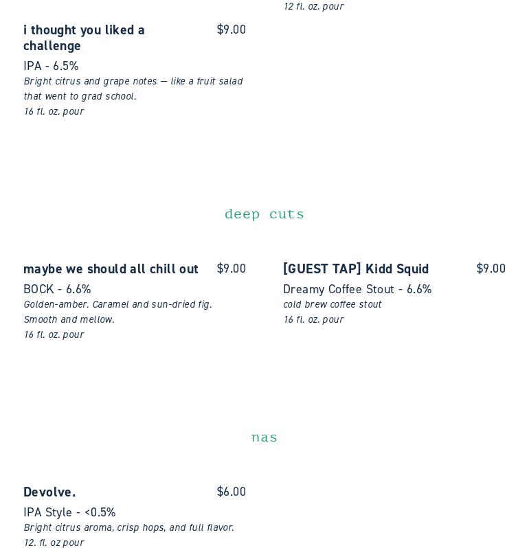 übergeek Brewing Company Menu