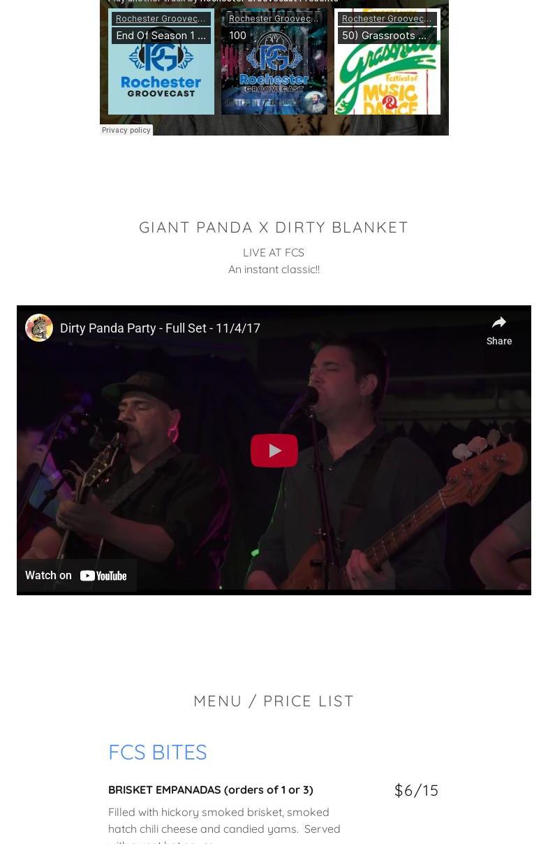 Flour City Station Menu