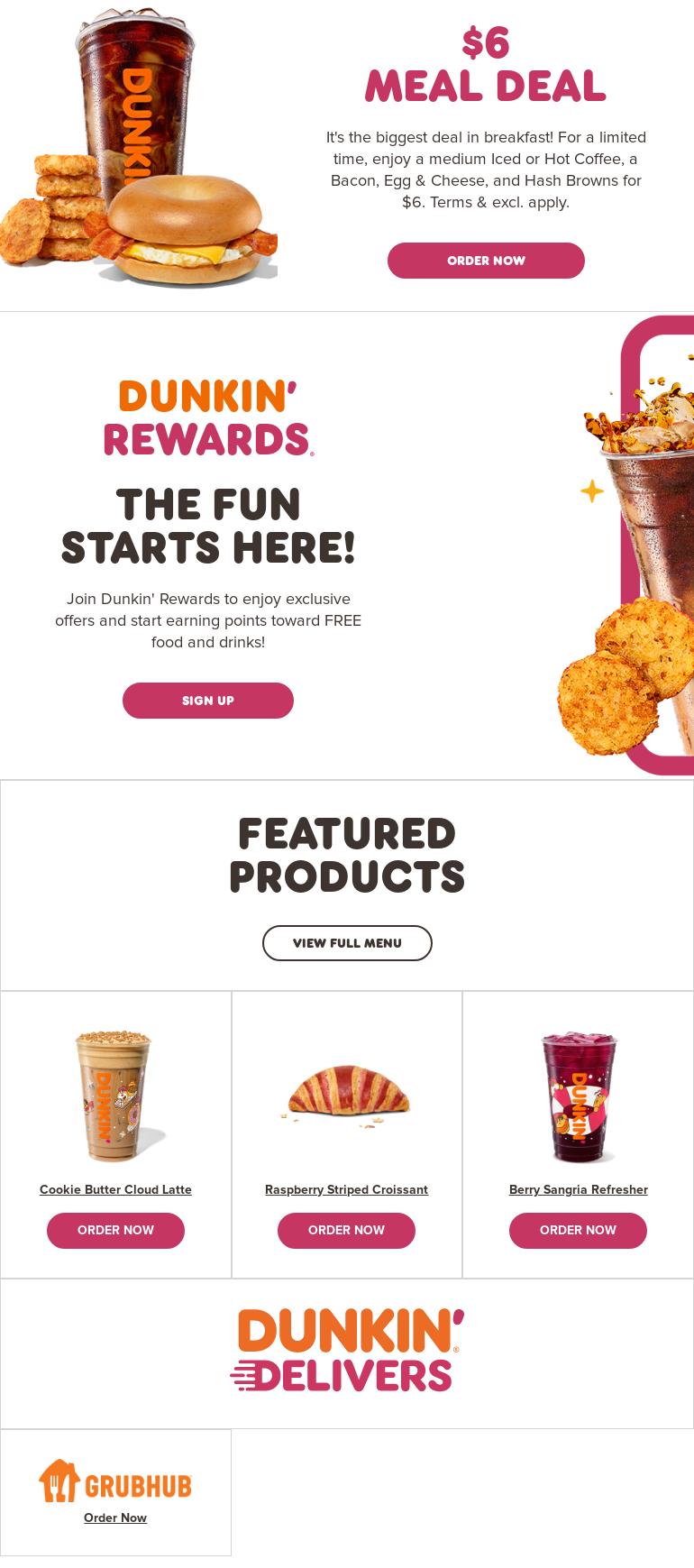 Dunkin' Menu