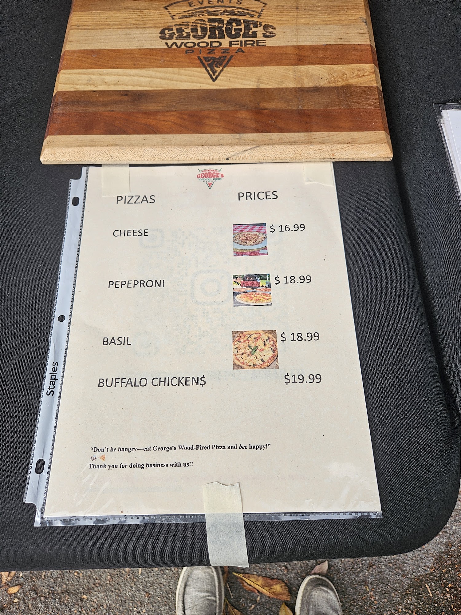 George's Wood Fire Pizza LLC Menu