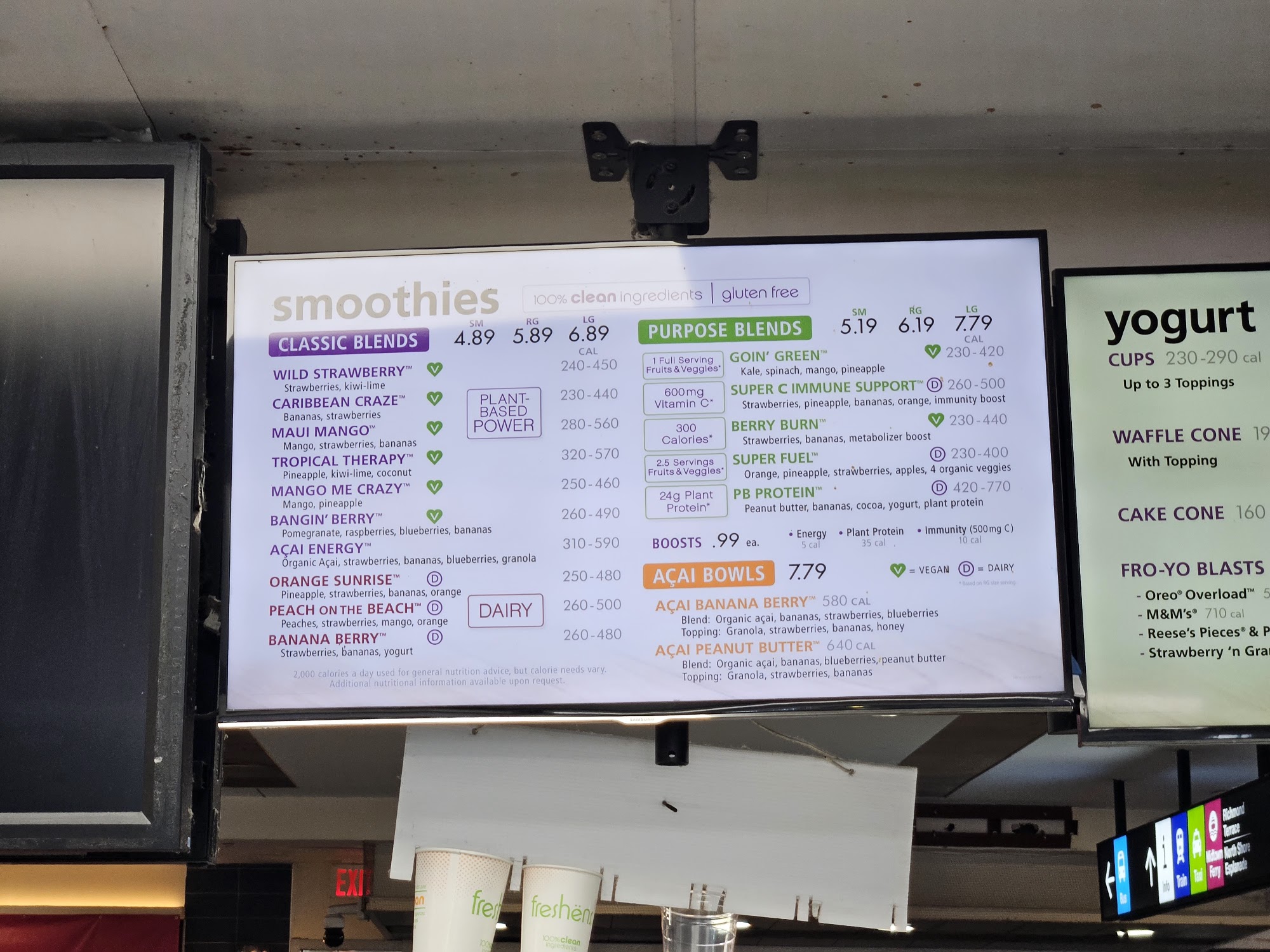 Ferris Wheel Yogurt Smoothie and Cafe Menu