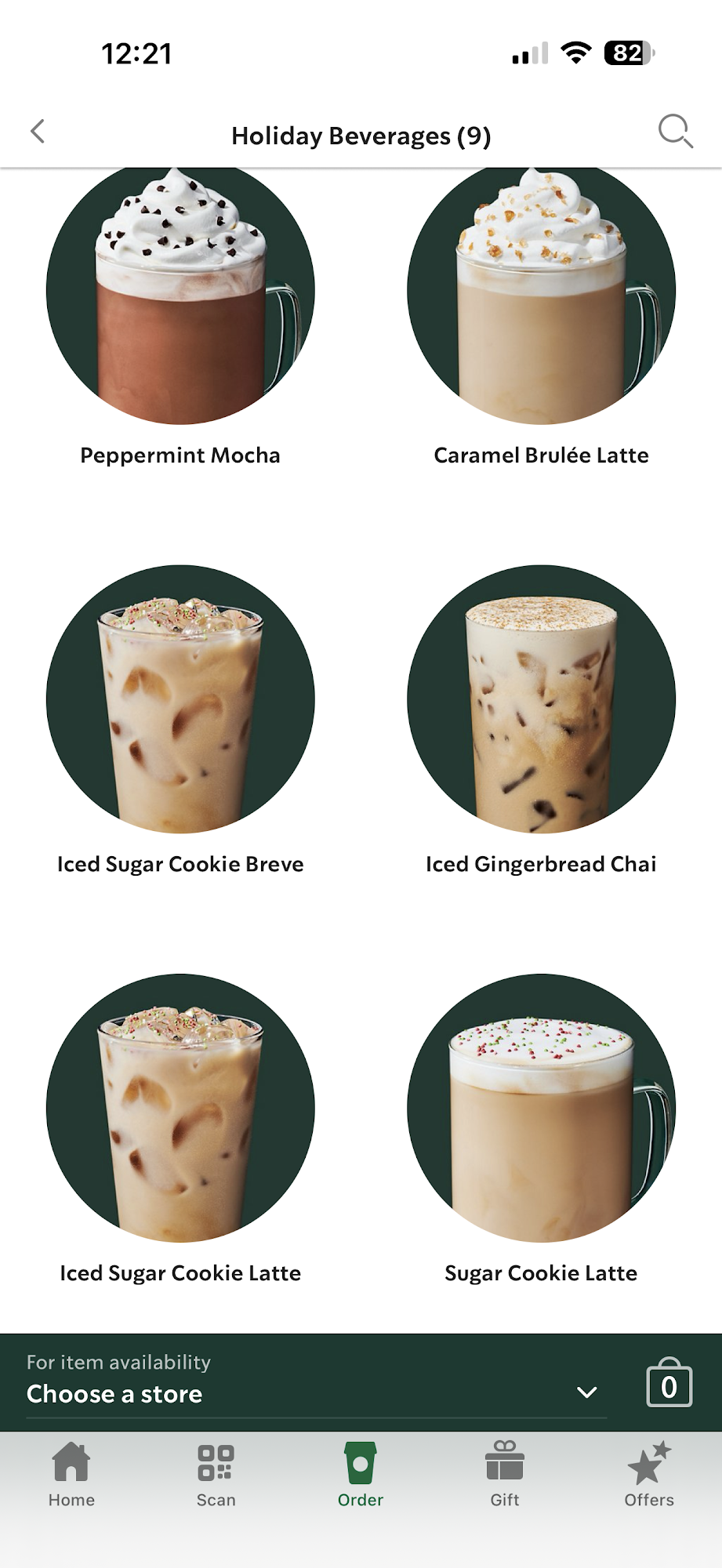 Starbucks Menu