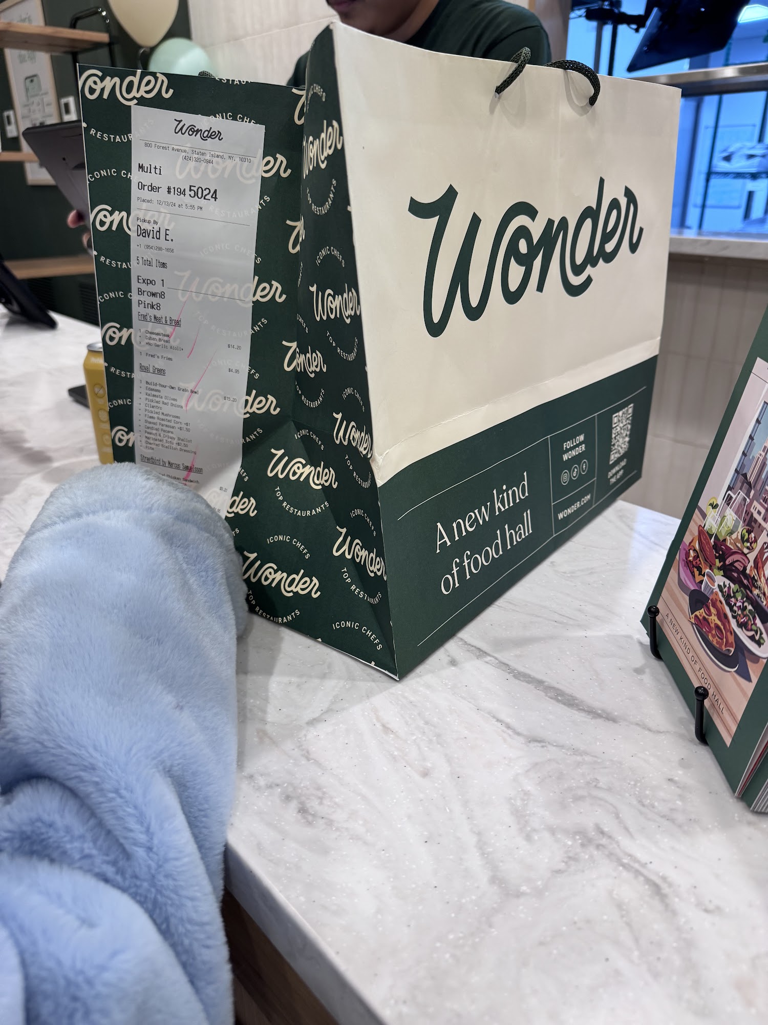 Wonder West Brighton Menu