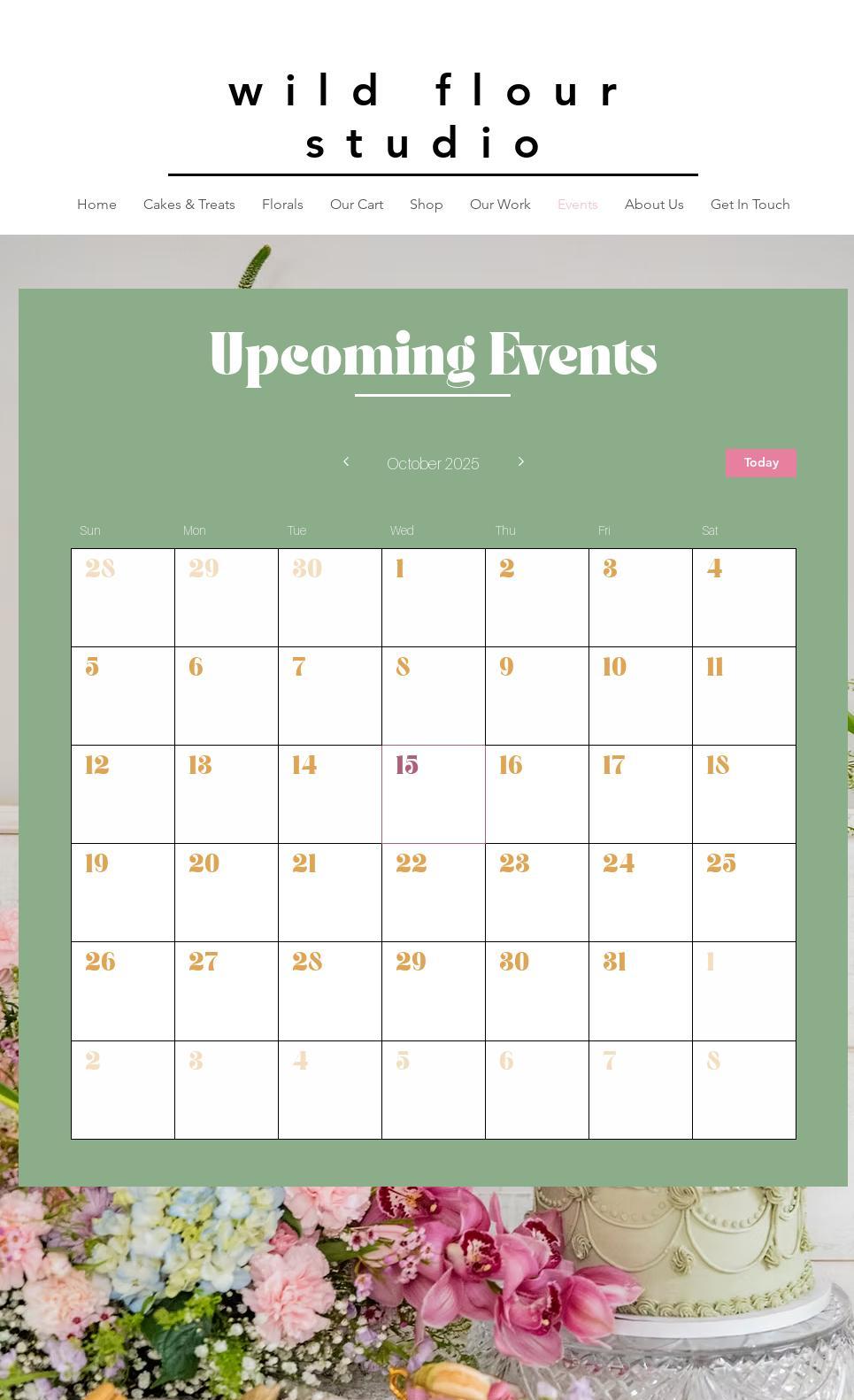 wild flour studio Menu