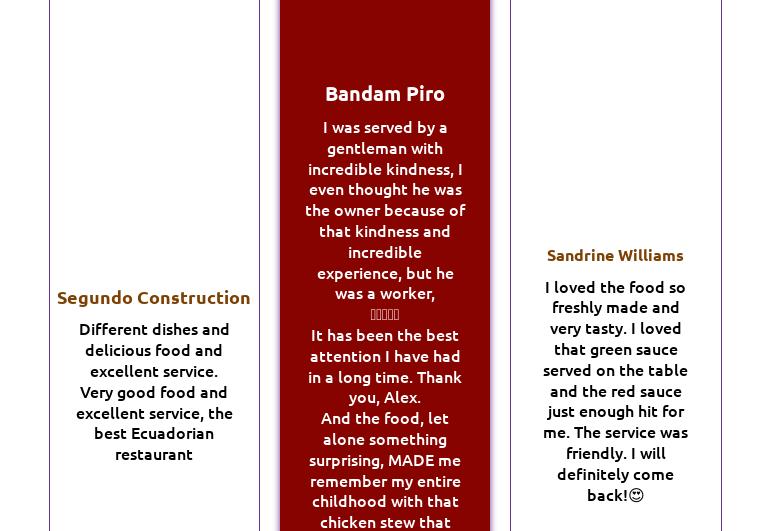 Gustitos Ecuatorianos Menu